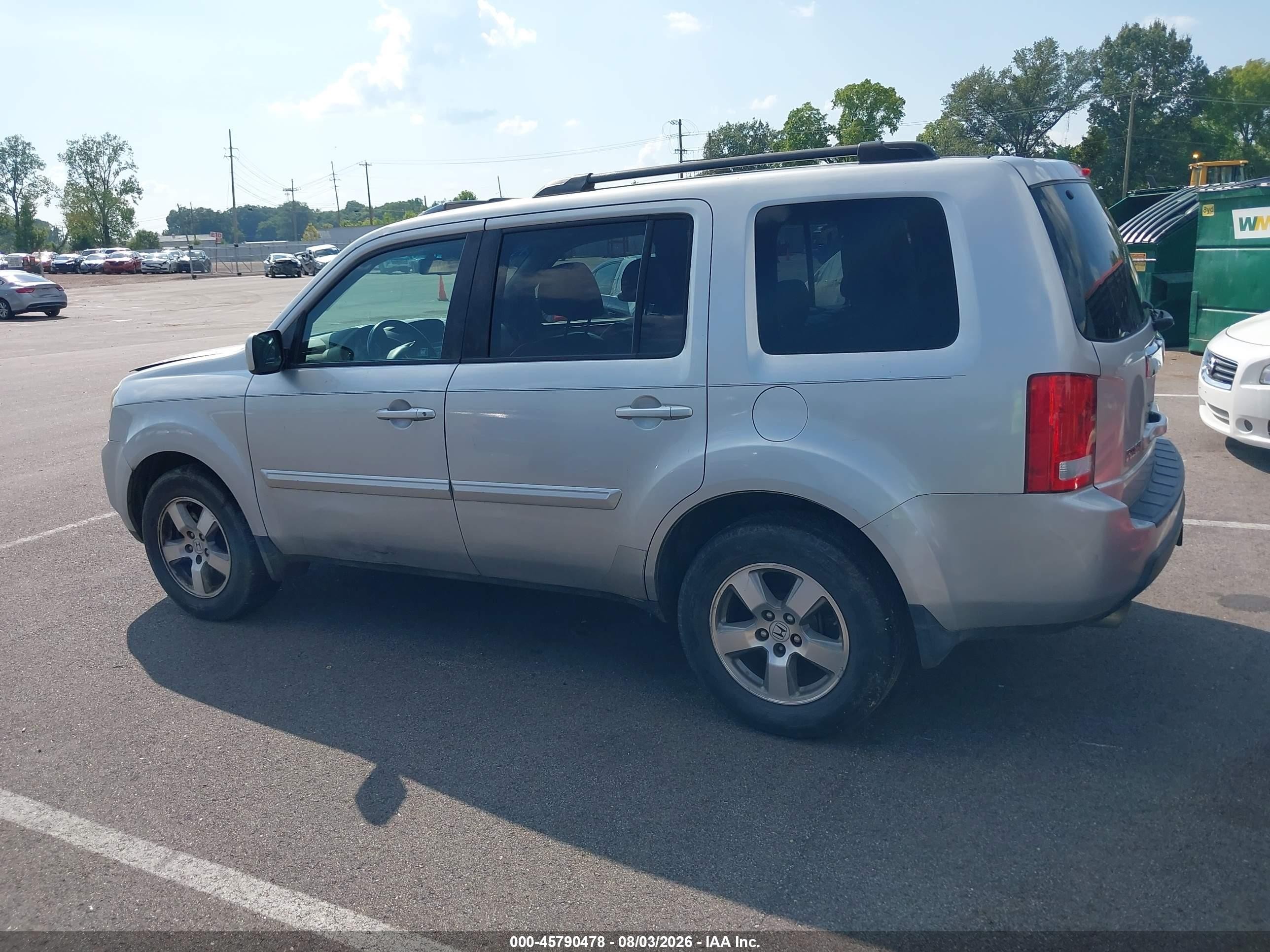 2011 Honda Pilot Ex-l Silver vin: 5FNYF3H54BB006469
