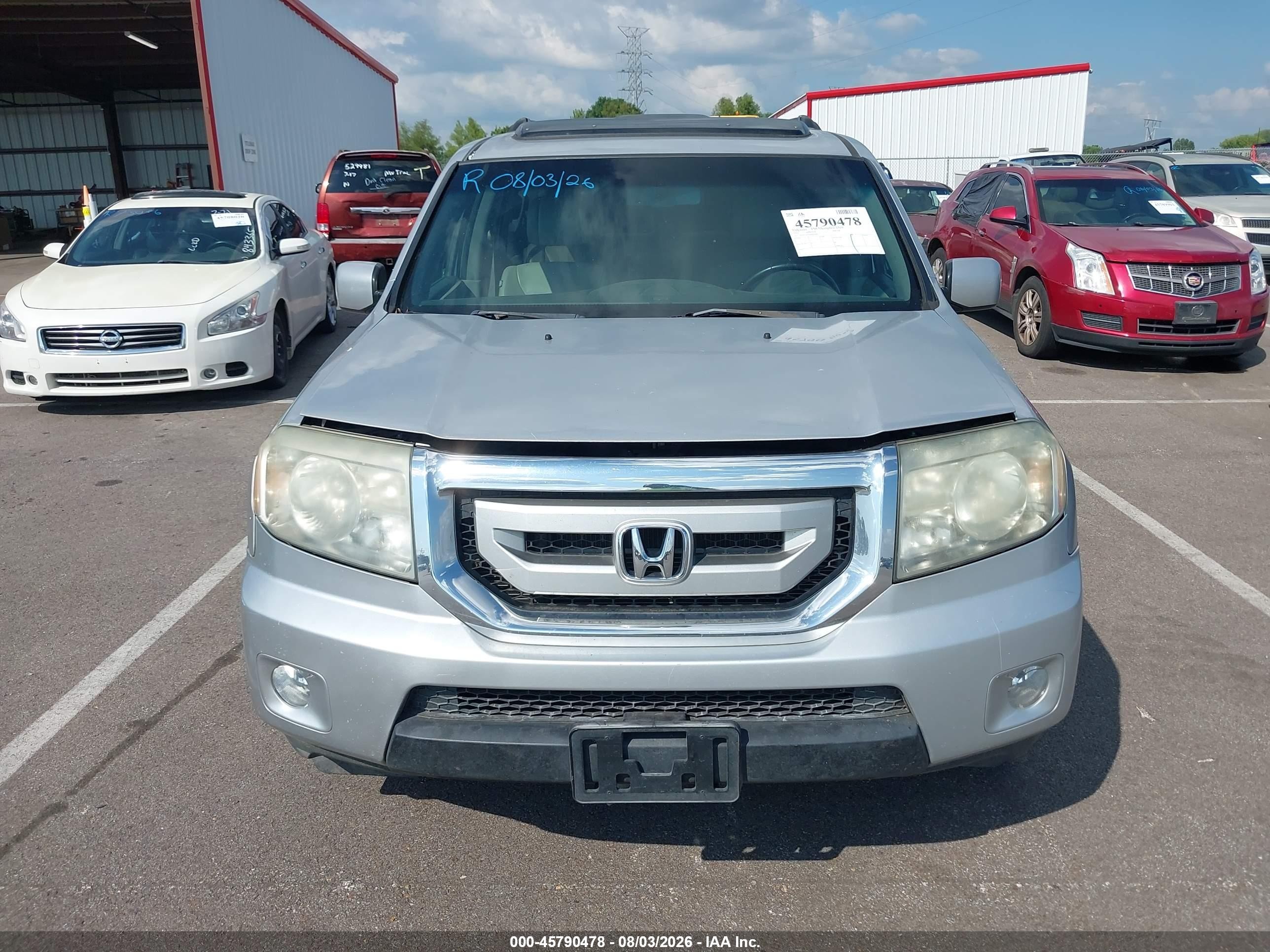 2011 Honda Pilot Ex-l Silver vin: 5FNYF3H54BB006469