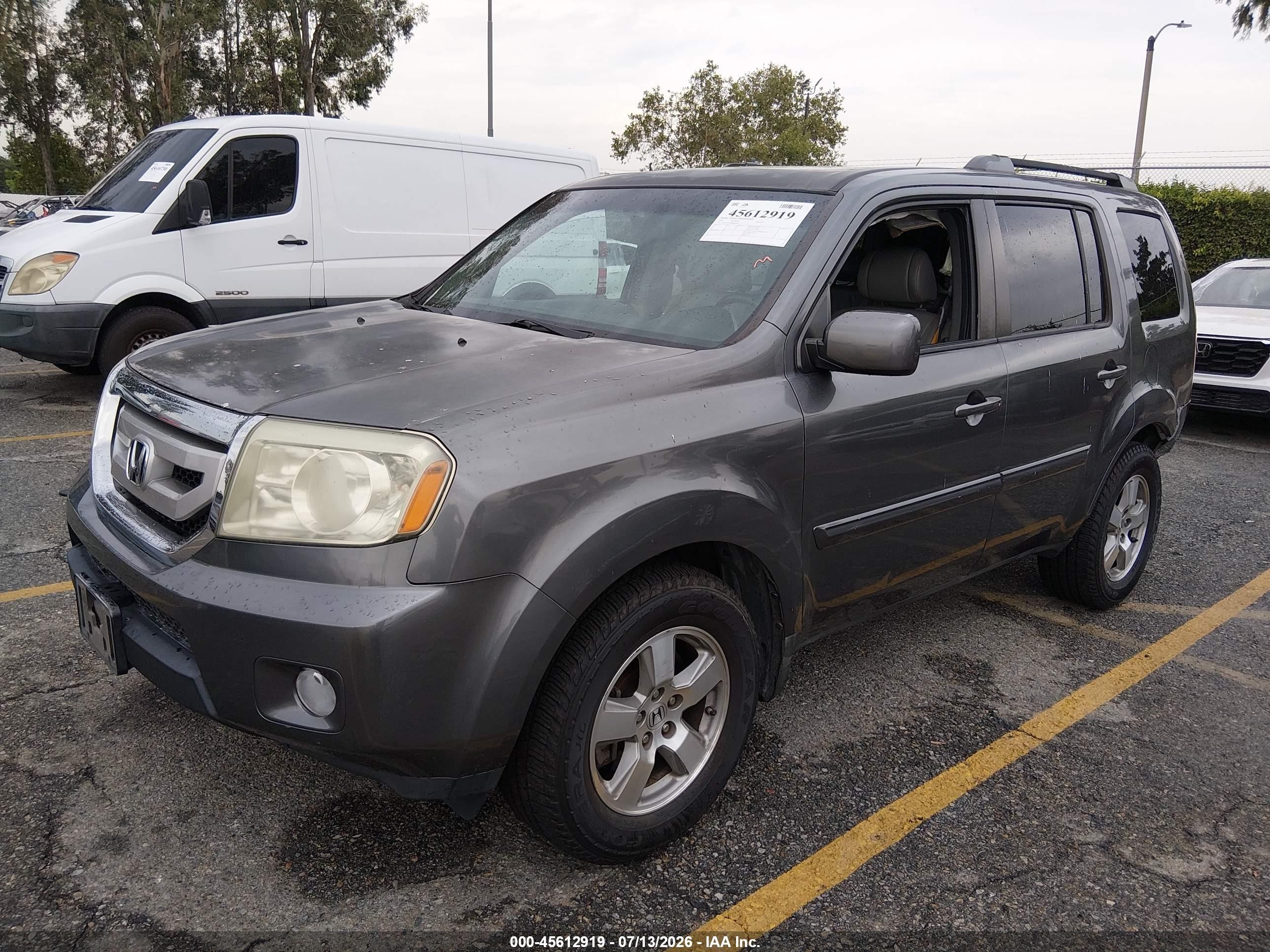 2011 Honda Pilot Ex-l Gray vin: 5FNYF3H54BB009078
