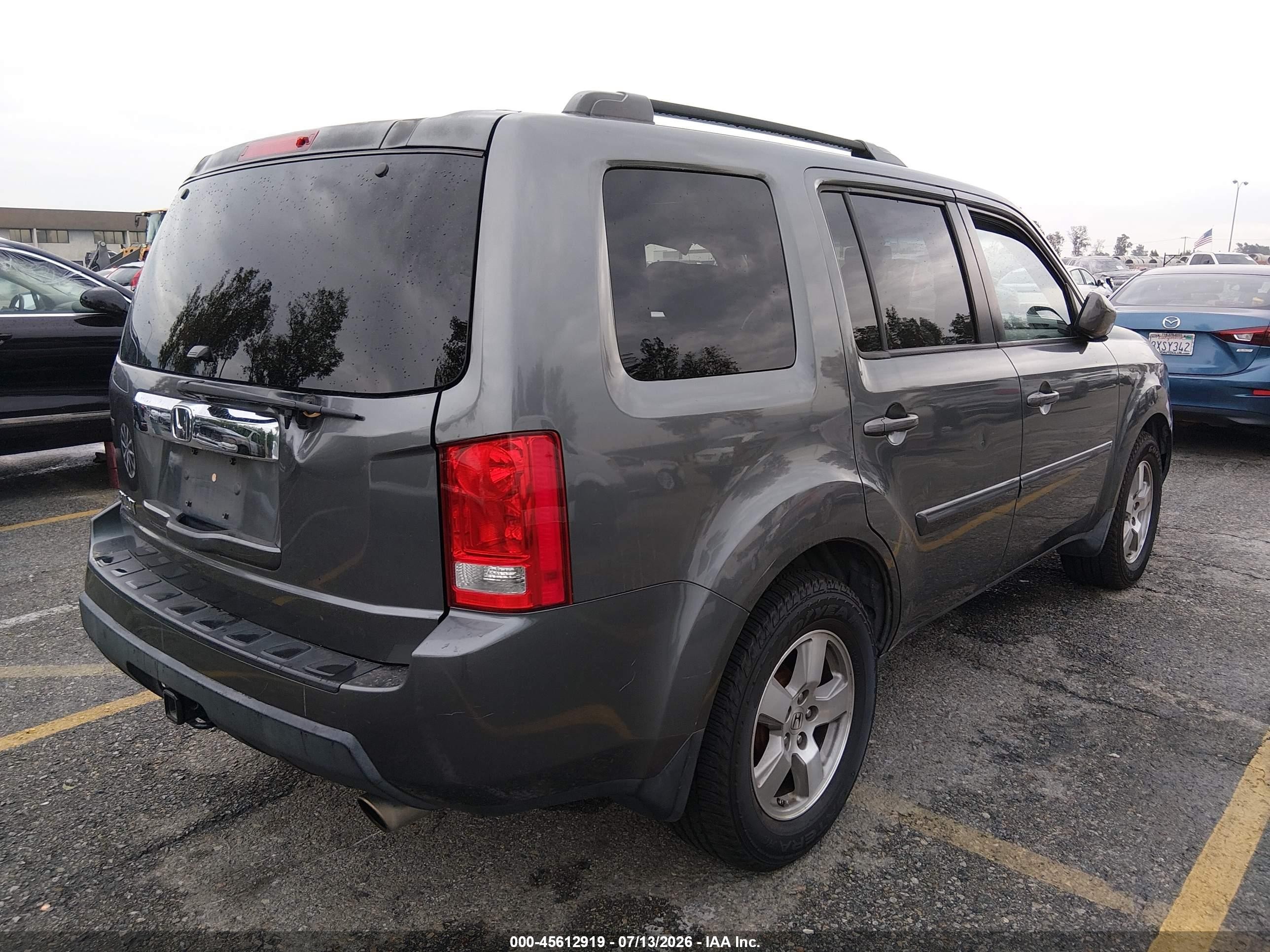 2011 Honda Pilot Ex-l Gray vin: 5FNYF3H54BB009078