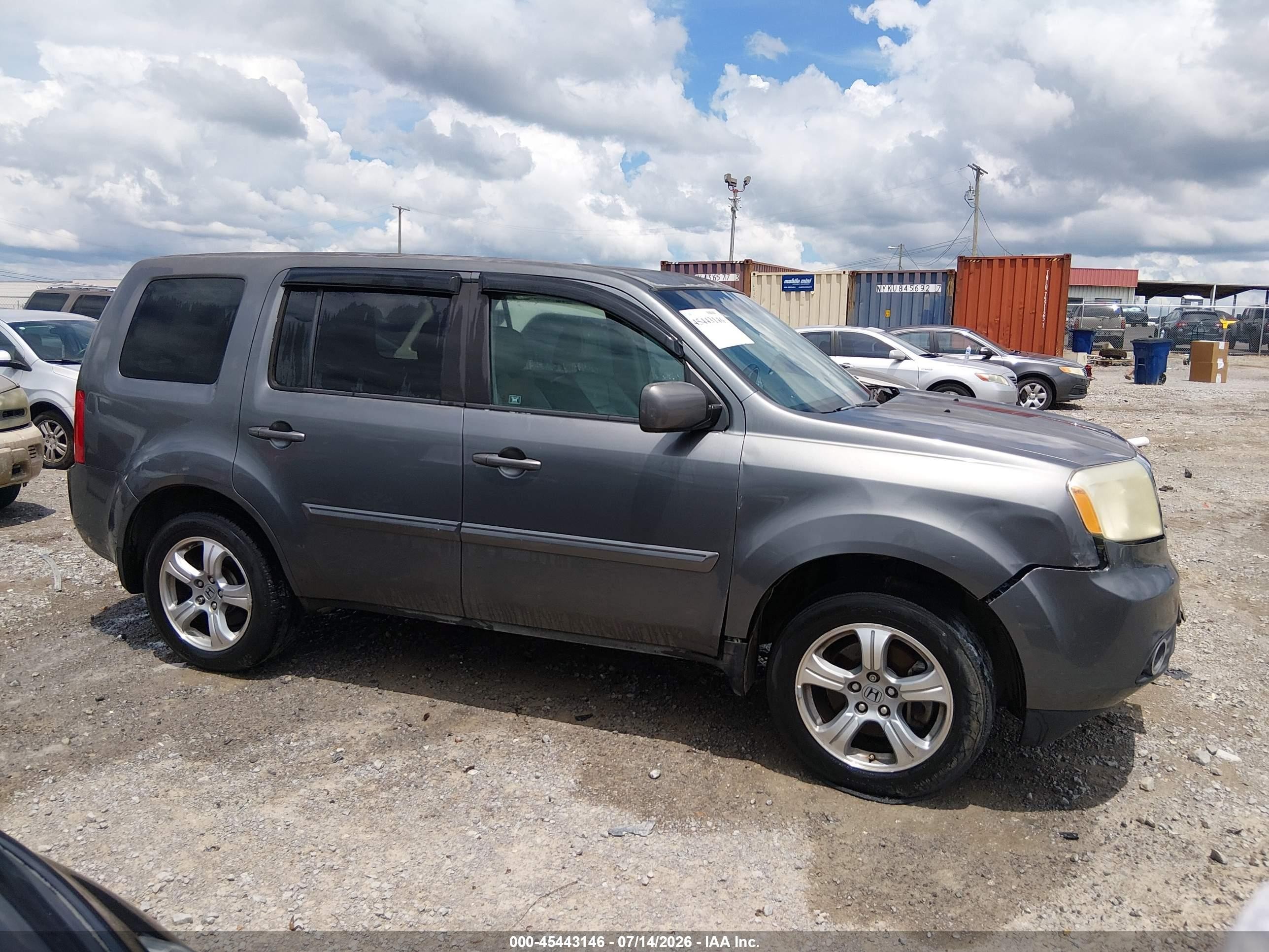 2012 Honda Pilot Ex-l Серый vin: 5FNYF3H54CB003458