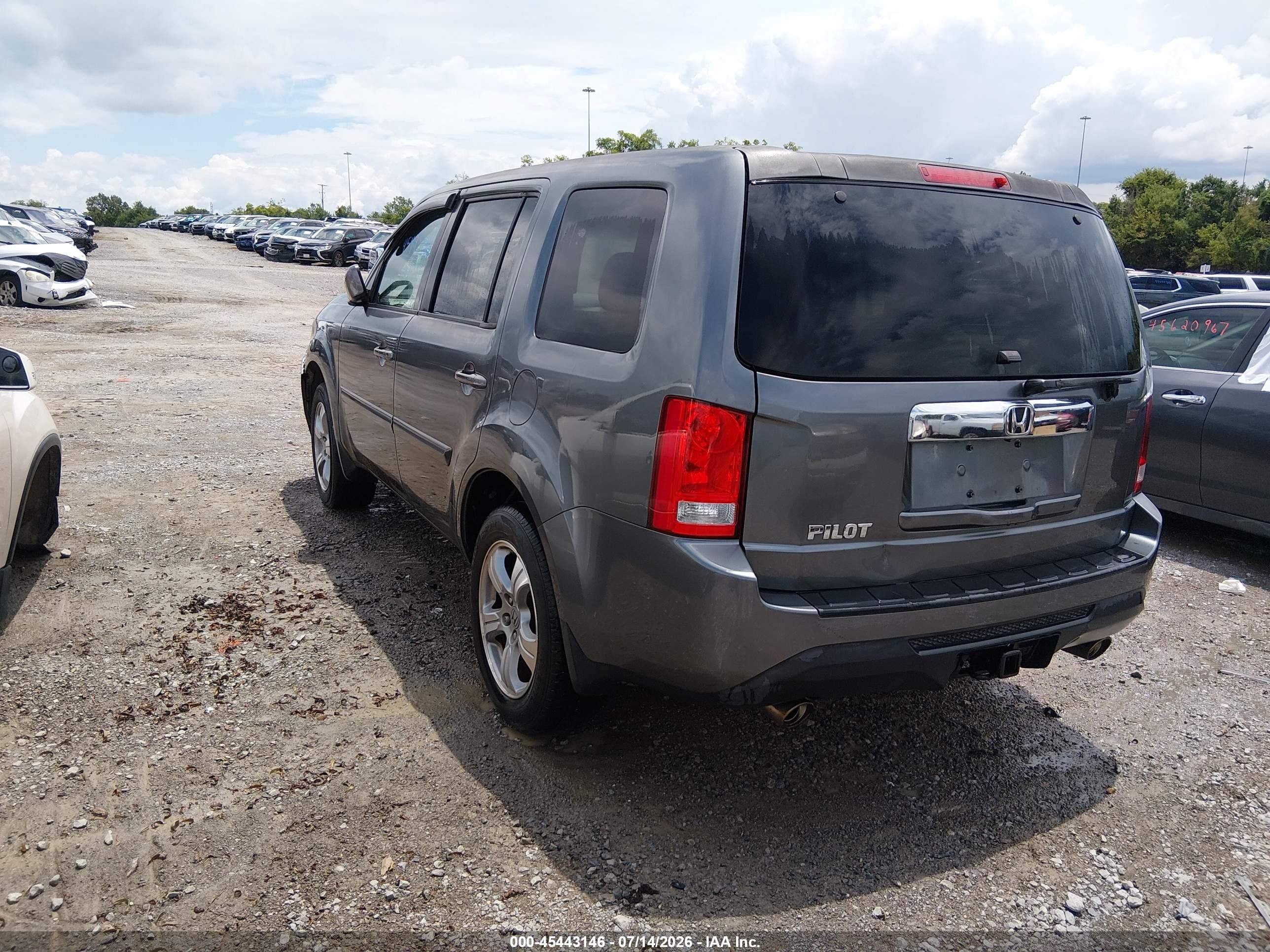 2012 Honda Pilot Ex-l Серый vin: 5FNYF3H54CB003458
