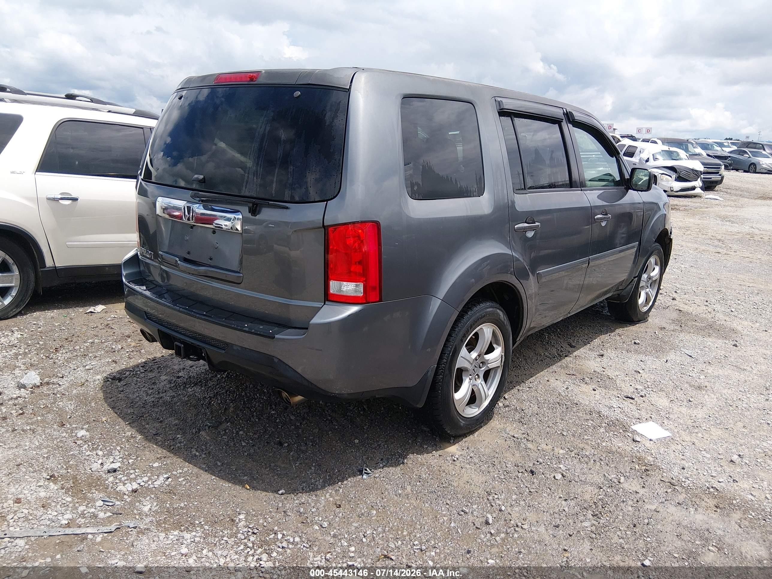 2012 Honda Pilot Ex-l Серый vin: 5FNYF3H54CB003458