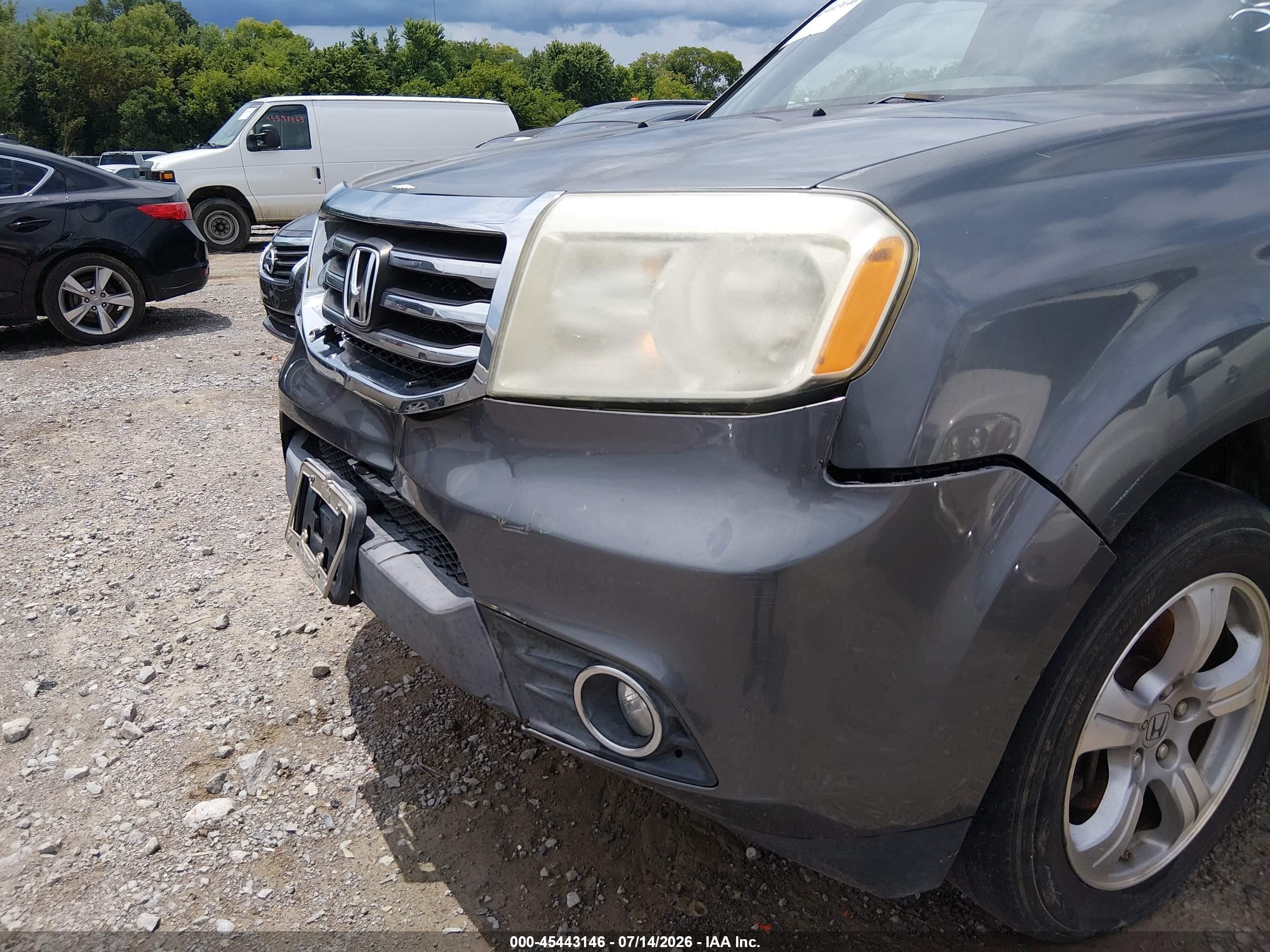 2012 Honda Pilot Ex-l Серый vin: 5FNYF3H54CB003458
