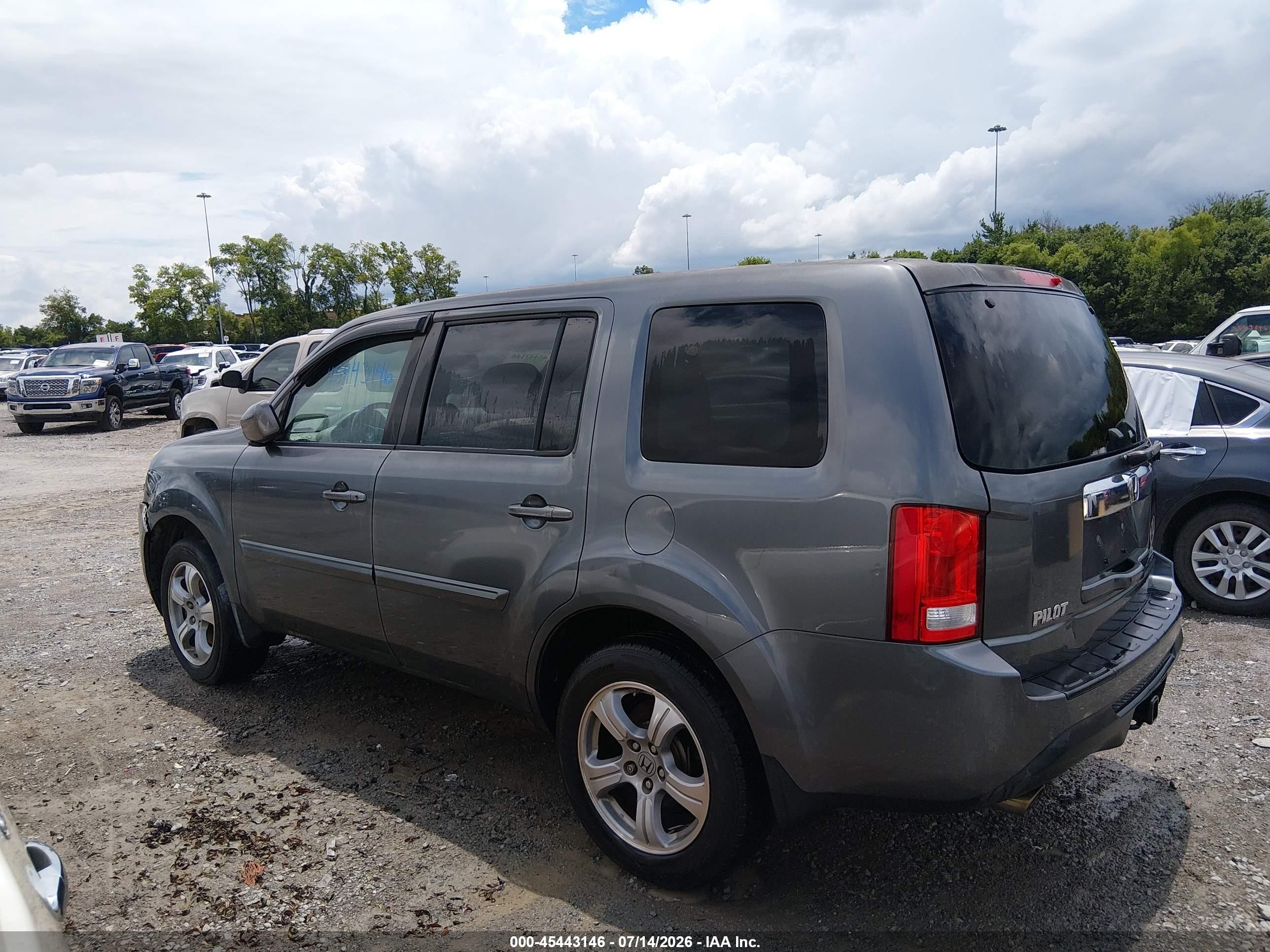 2012 Honda Pilot Ex-l Серый vin: 5FNYF3H54CB003458