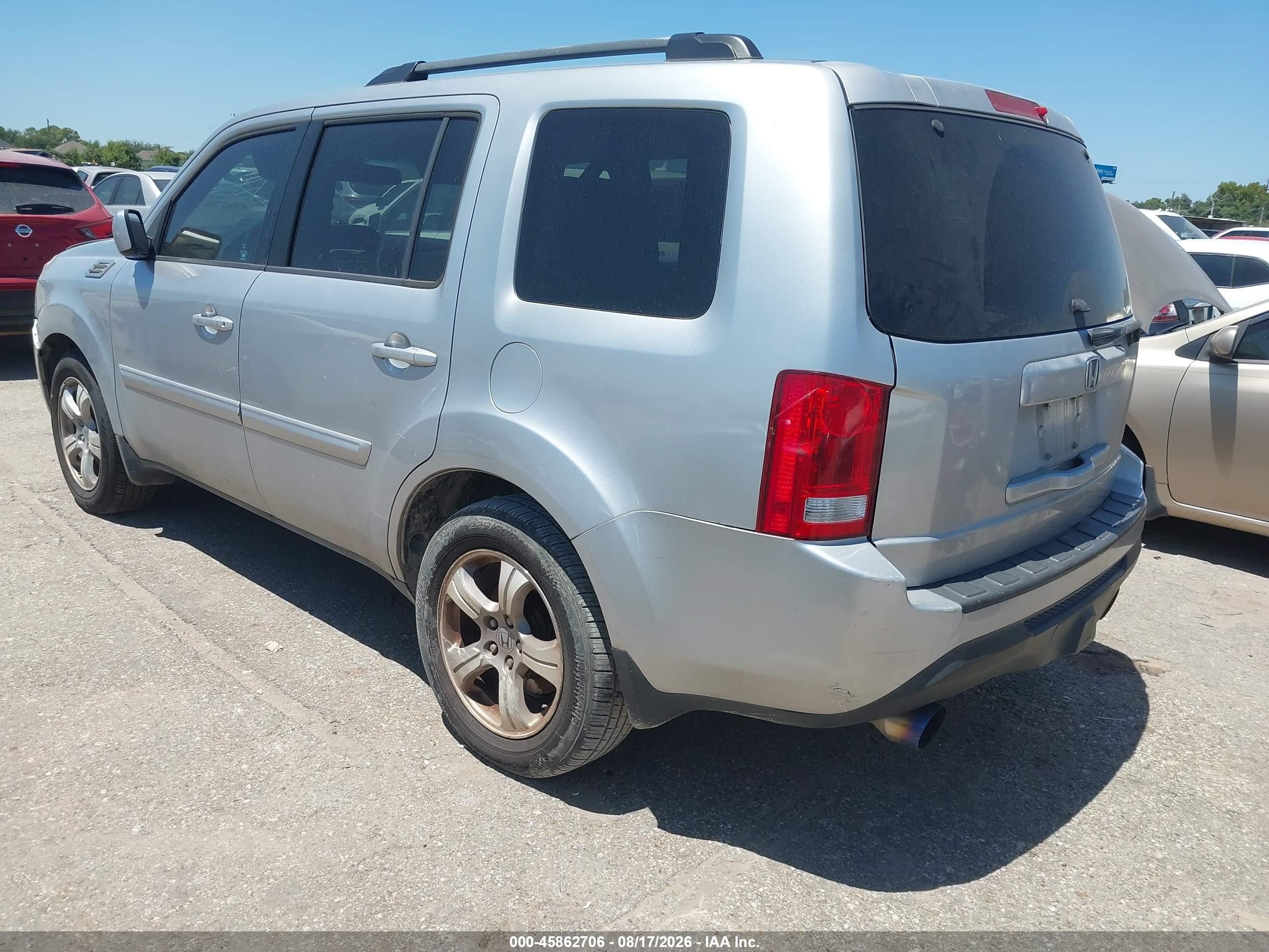 2012 Honda Pilot Ex-l Silver vin: 5FNYF3H54CB017067