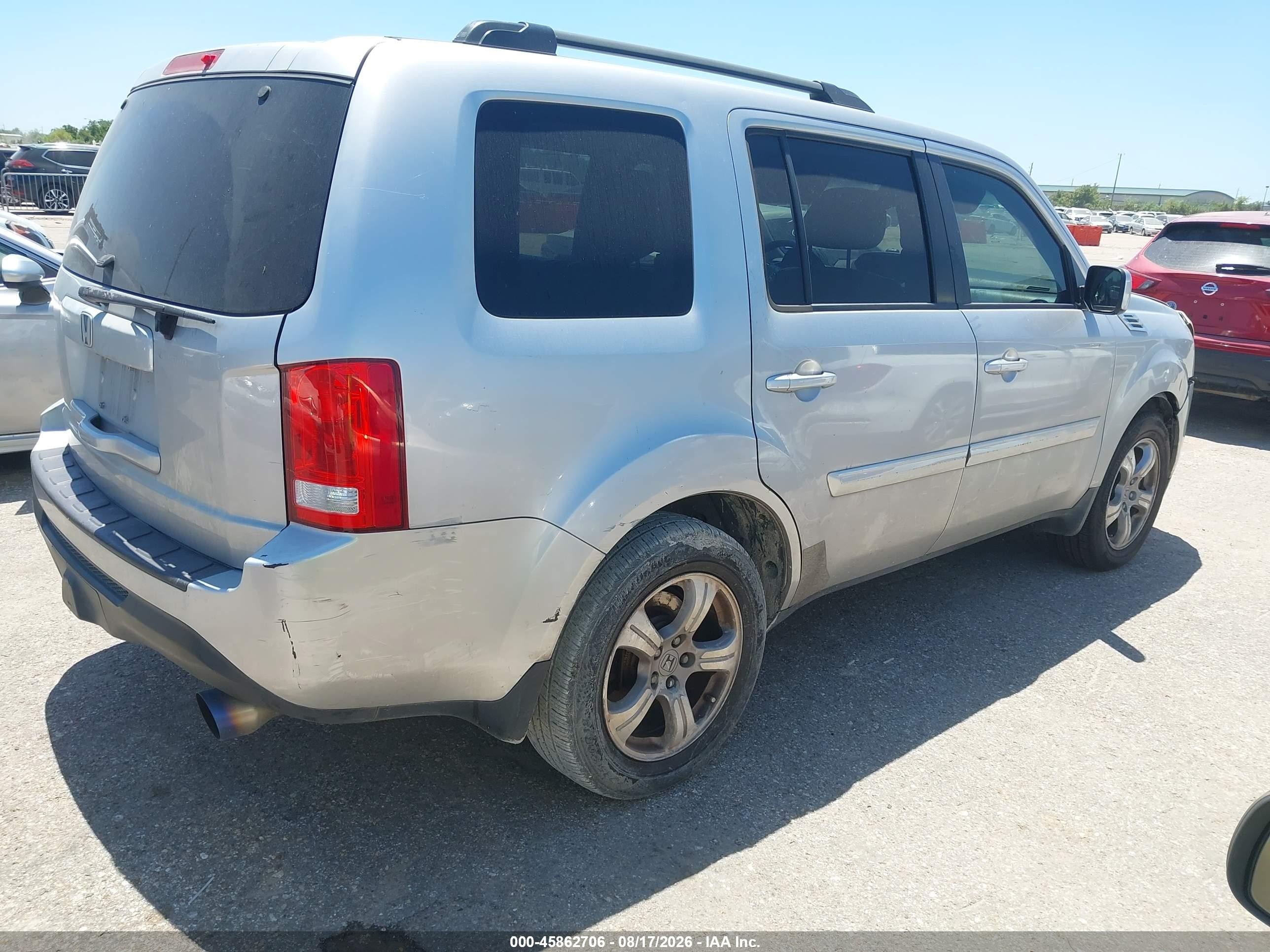 2012 Honda Pilot Ex-l Silver vin: 5FNYF3H54CB017067
