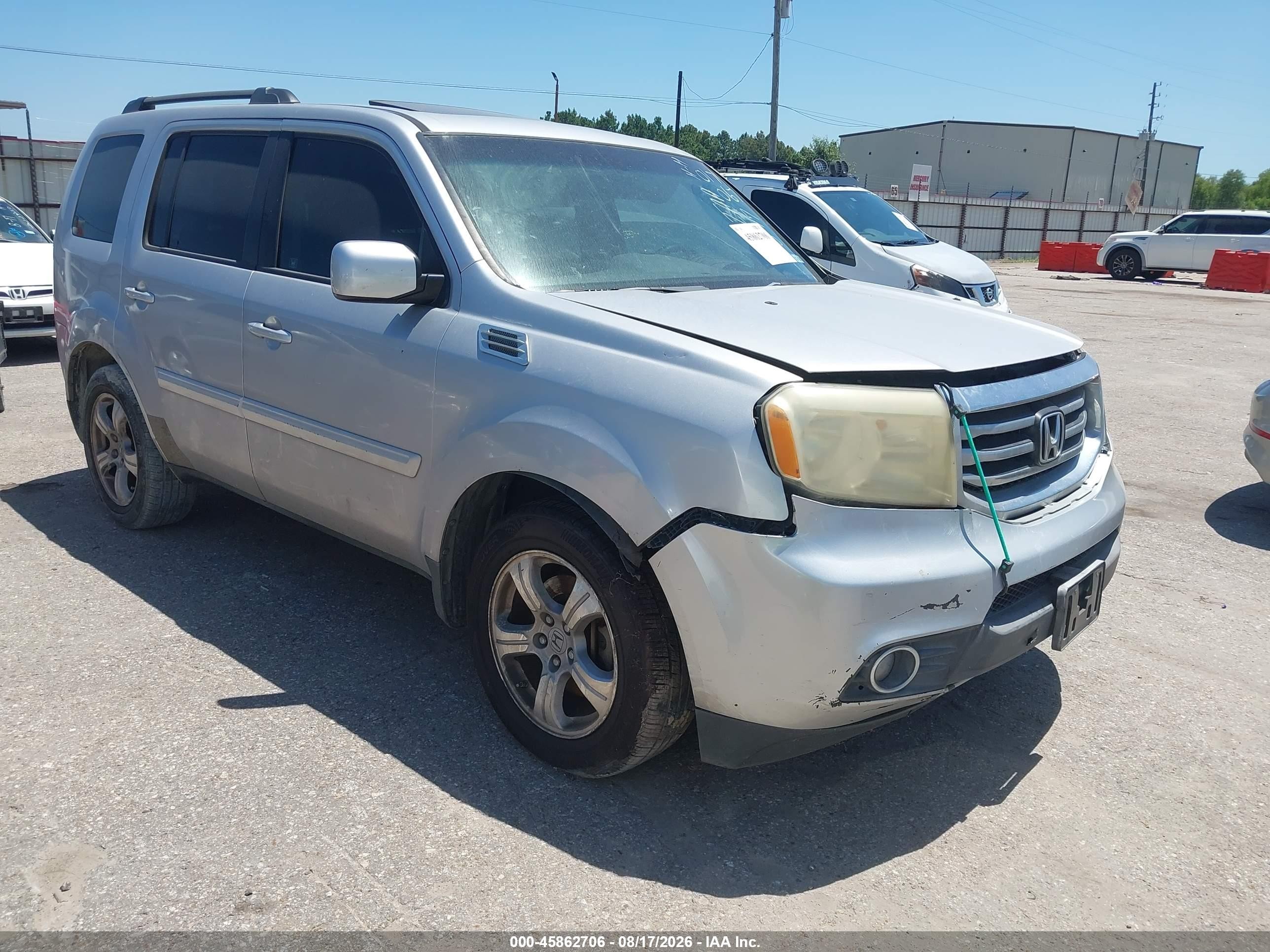 2012 Honda Pilot Ex-l Silver vin: 5FNYF3H54CB017067