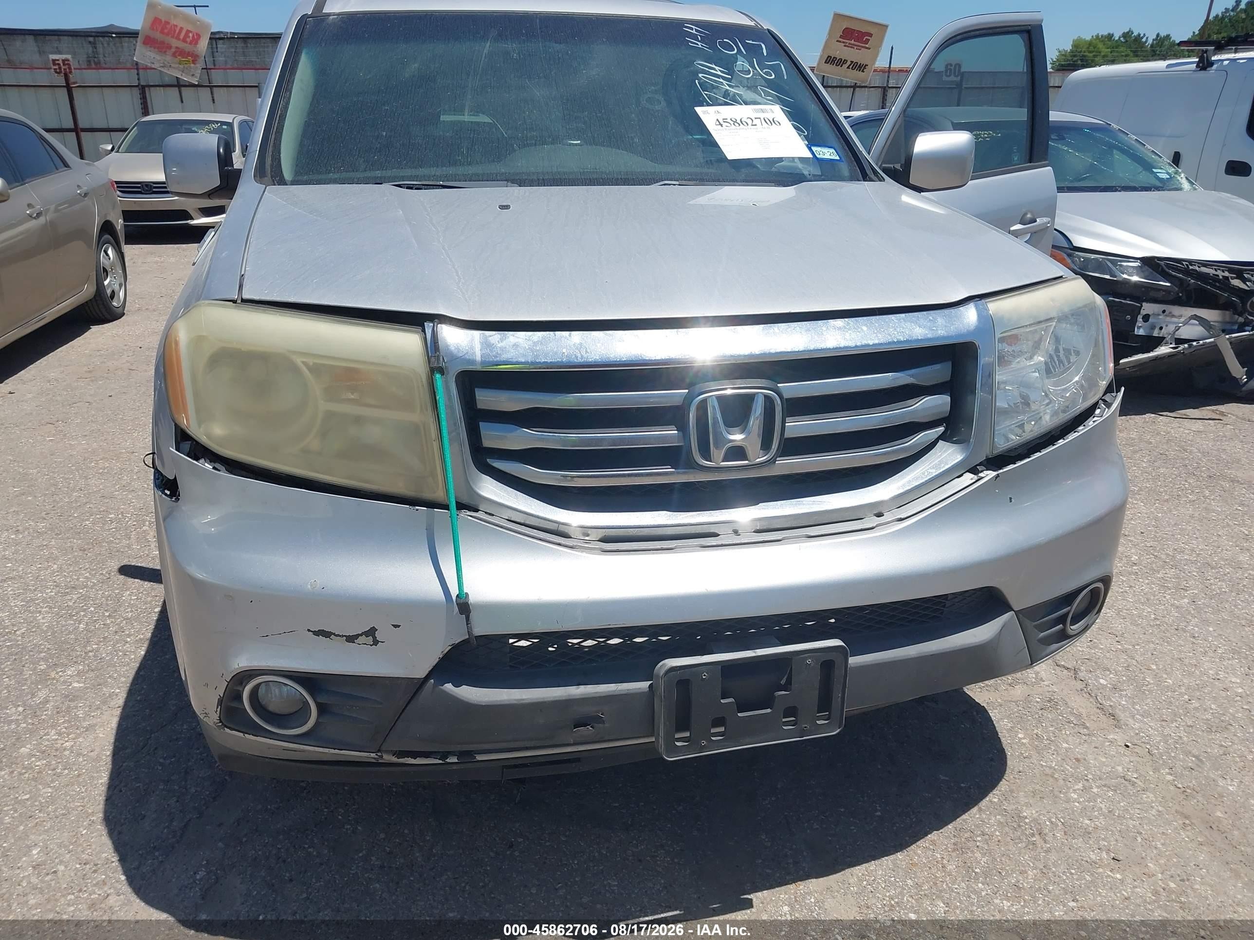 2012 Honda Pilot Ex-l Silver vin: 5FNYF3H54CB017067