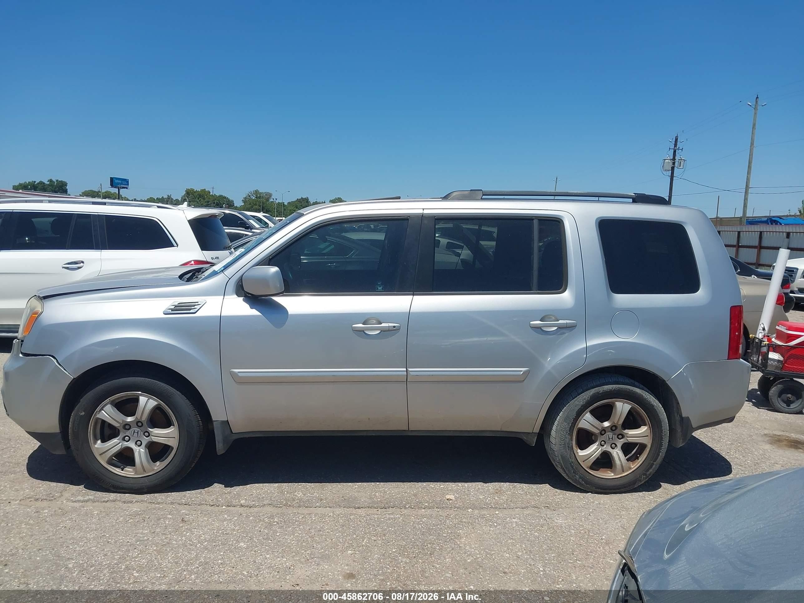 2012 Honda Pilot Ex-l Silver vin: 5FNYF3H54CB017067