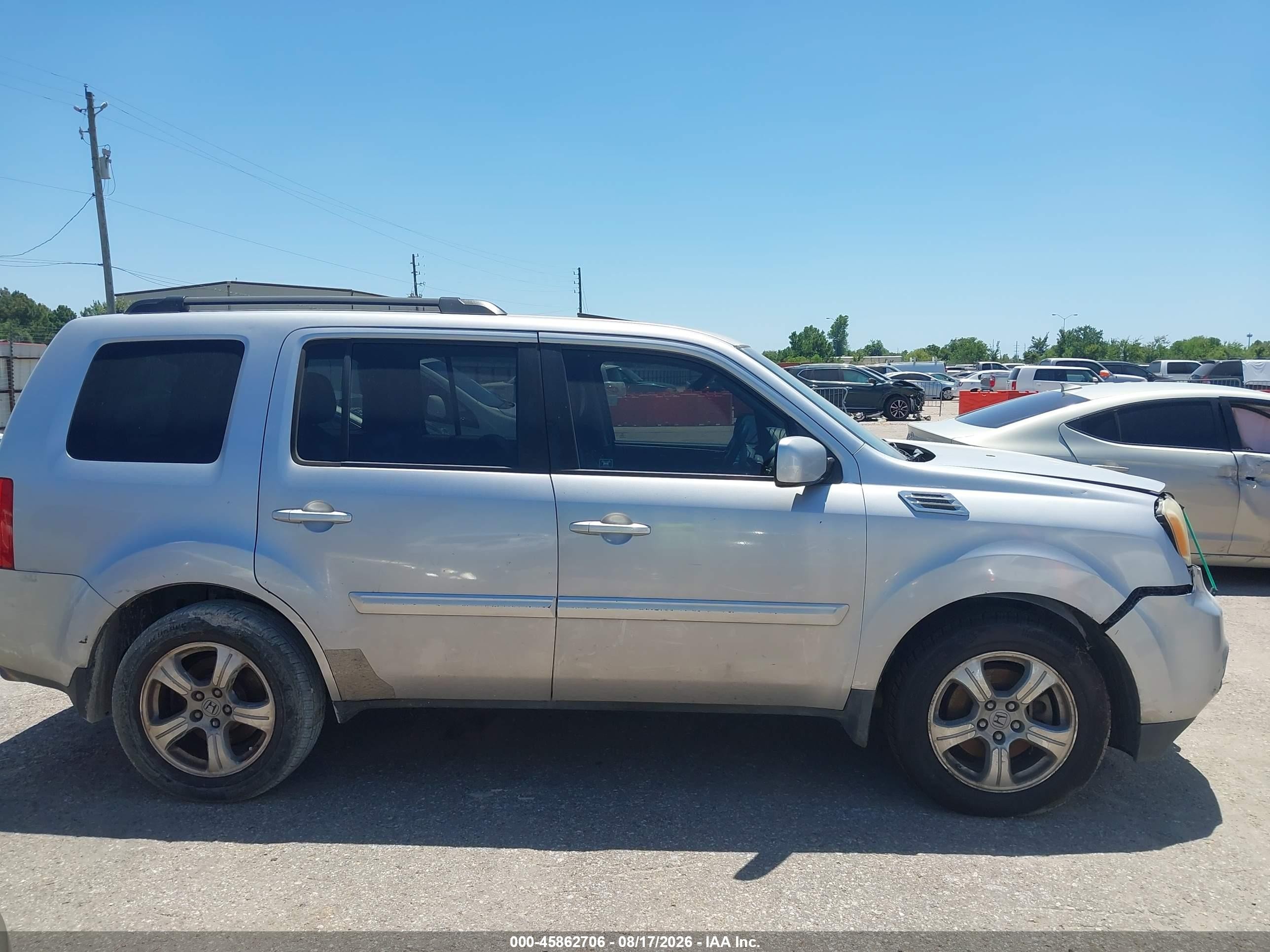 2012 Honda Pilot Ex-l Silver vin: 5FNYF3H54CB017067
