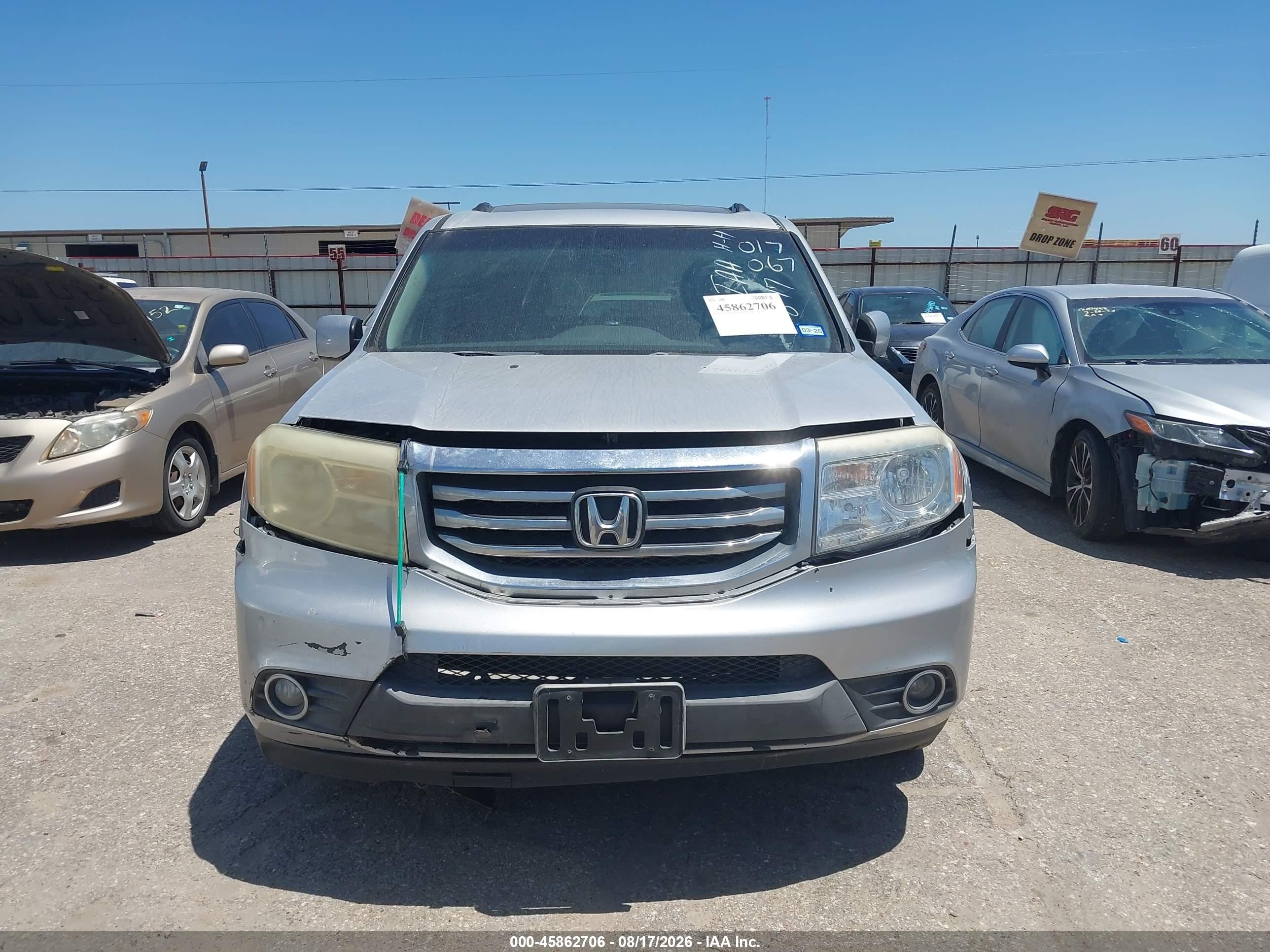 2012 Honda Pilot Ex-l Silver vin: 5FNYF3H54CB017067
