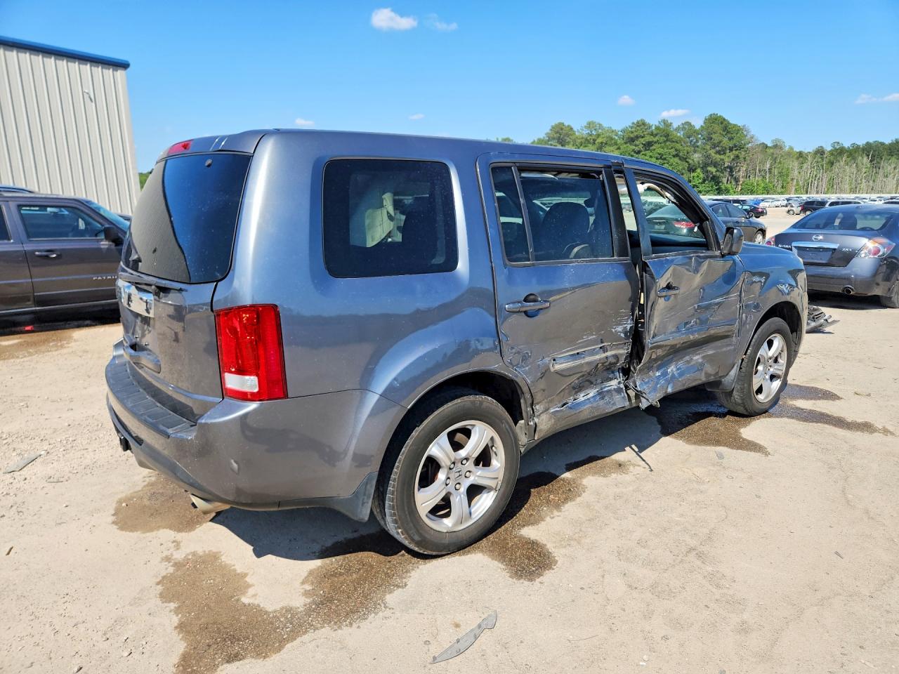 2013 Honda Pilot Exl Gray vin: 5FNYF3H54DB011951