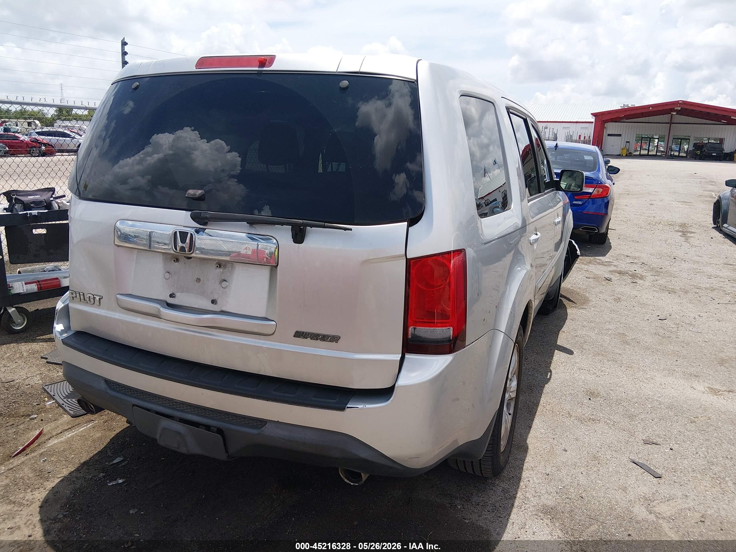 2013 Honda Pilot Ex-l Gray vin: 5FNYF3H54DB015577