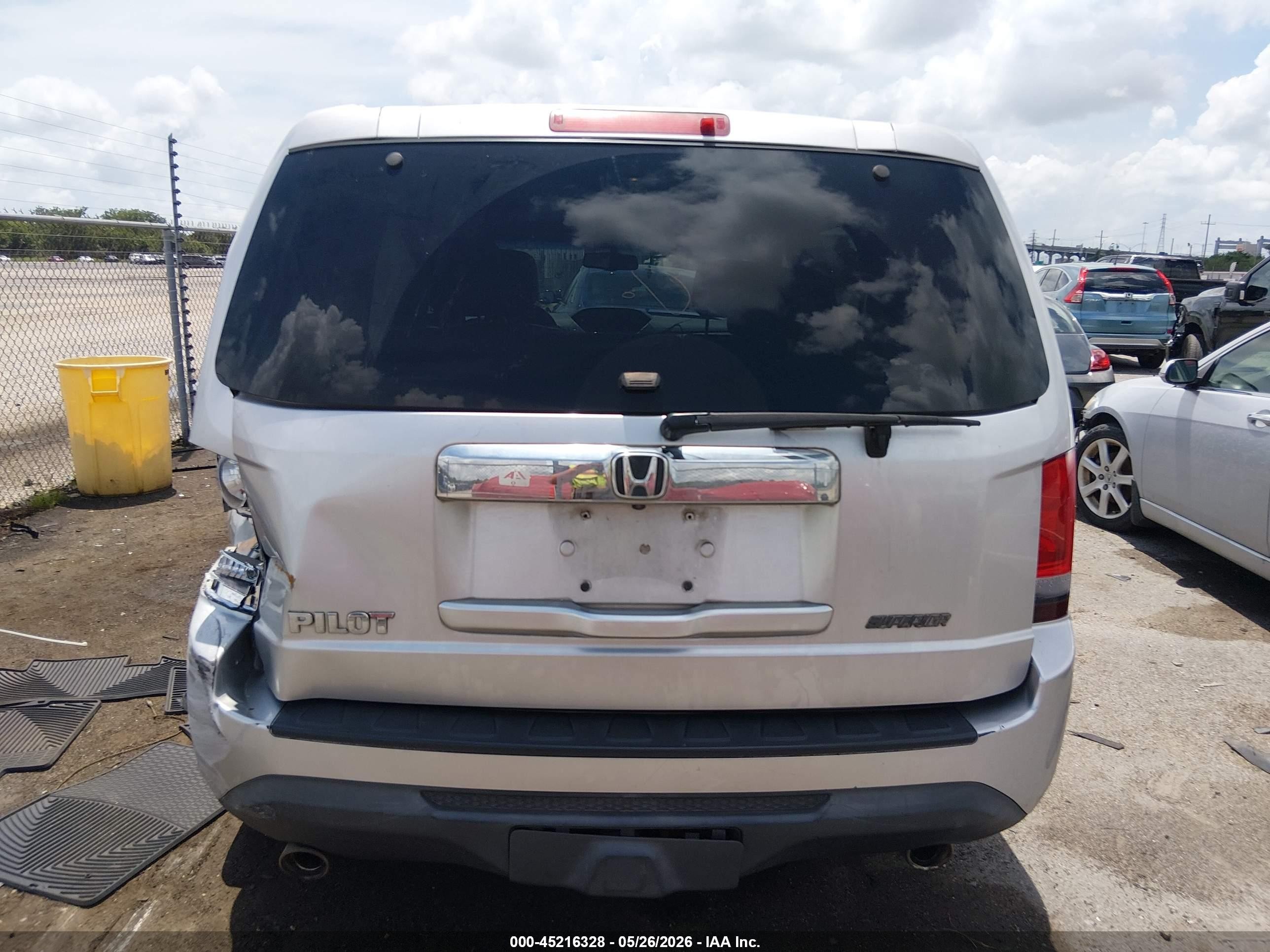 2013 Honda Pilot Ex-l Gray vin: 5FNYF3H54DB015577