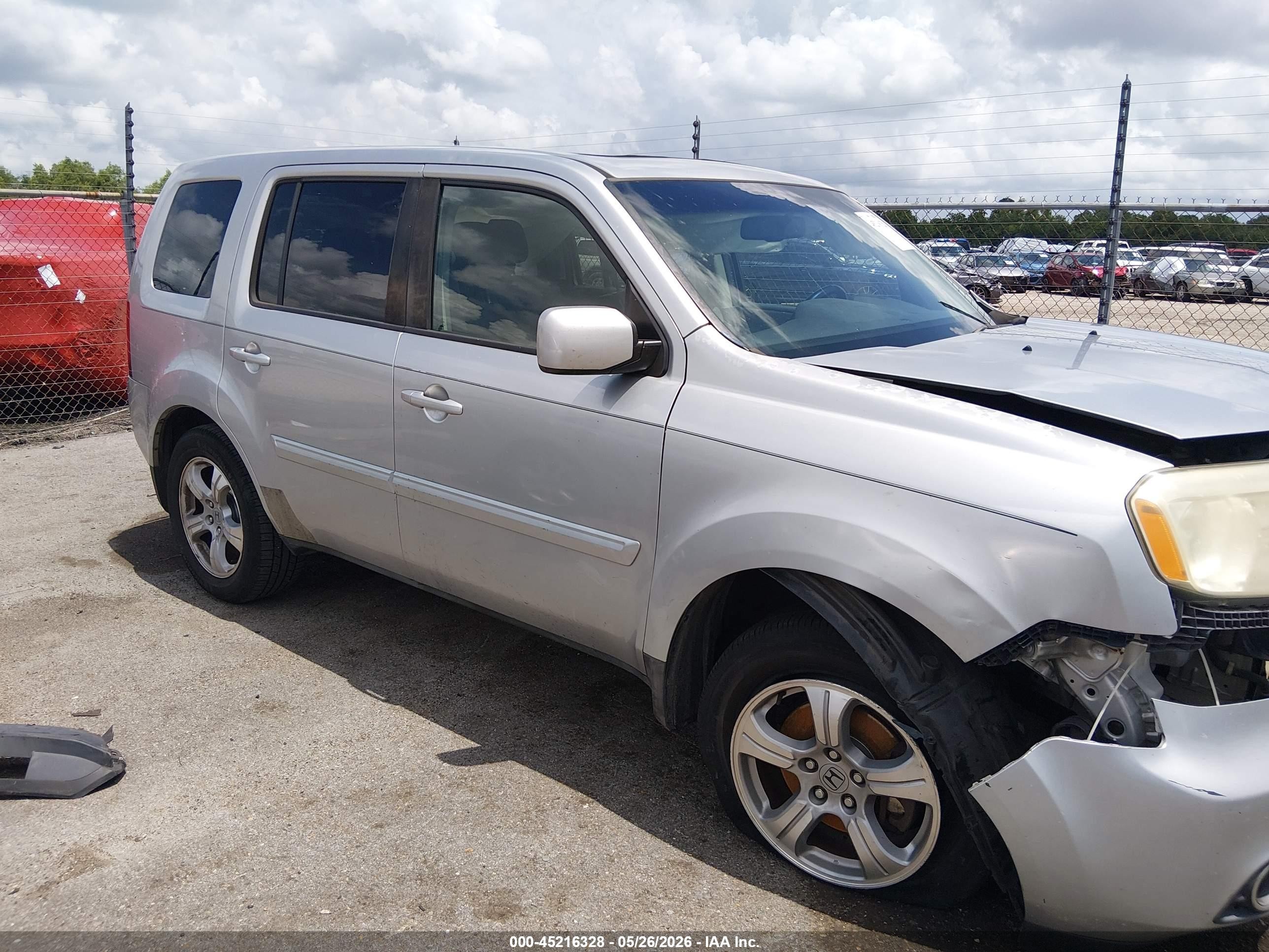 2013 Honda Pilot Ex-l Gray vin: 5FNYF3H54DB015577