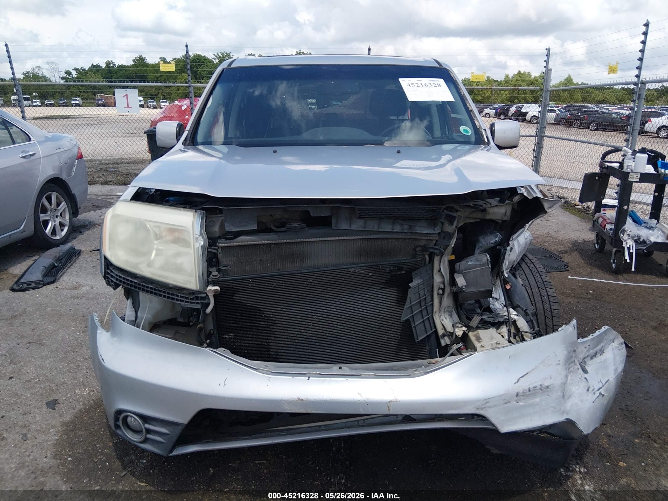 2013 Honda Pilot Ex-l Gray vin: 5FNYF3H54DB015577