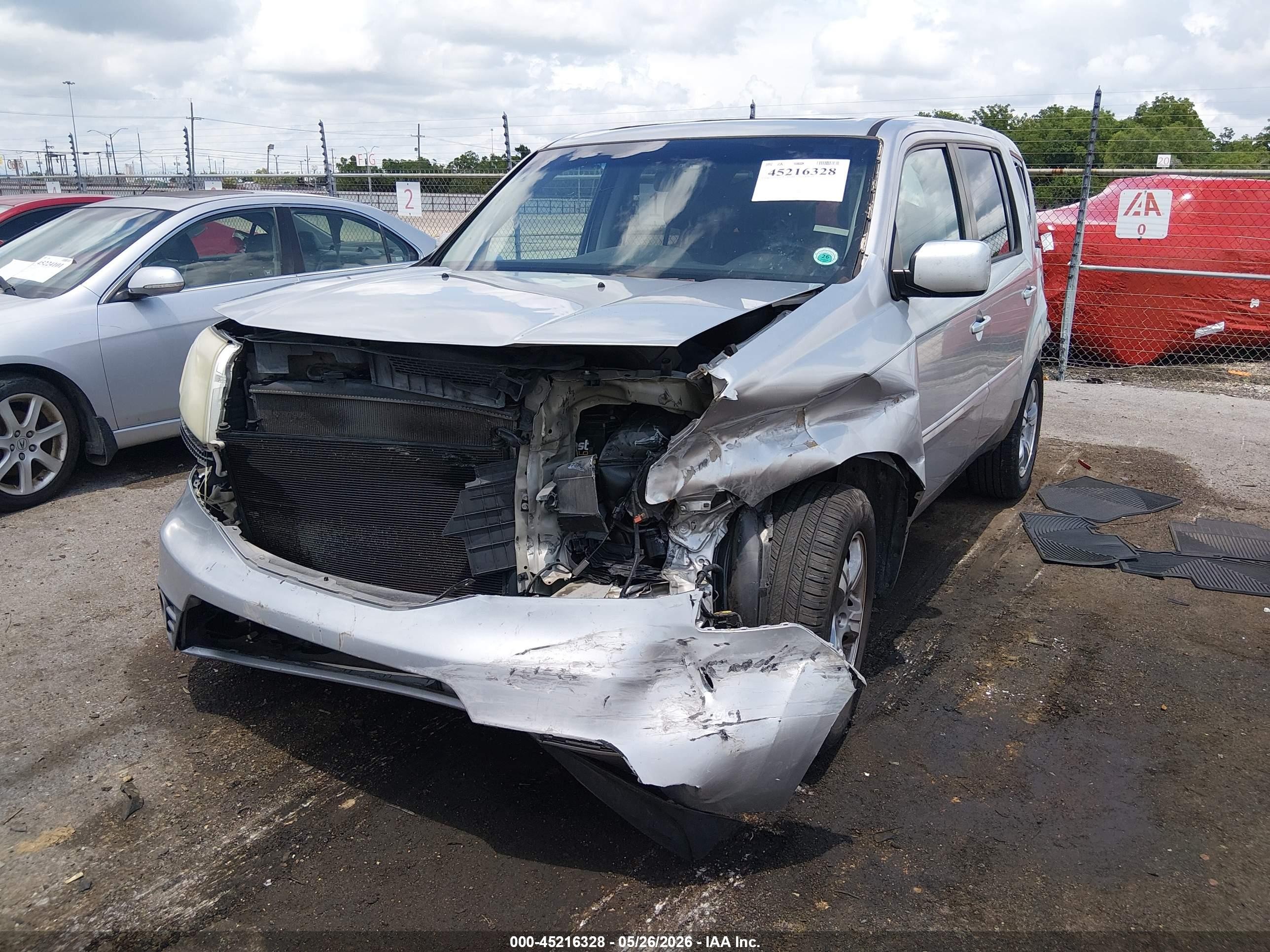 2013 Honda Pilot Ex-l Gray vin: 5FNYF3H54DB015577