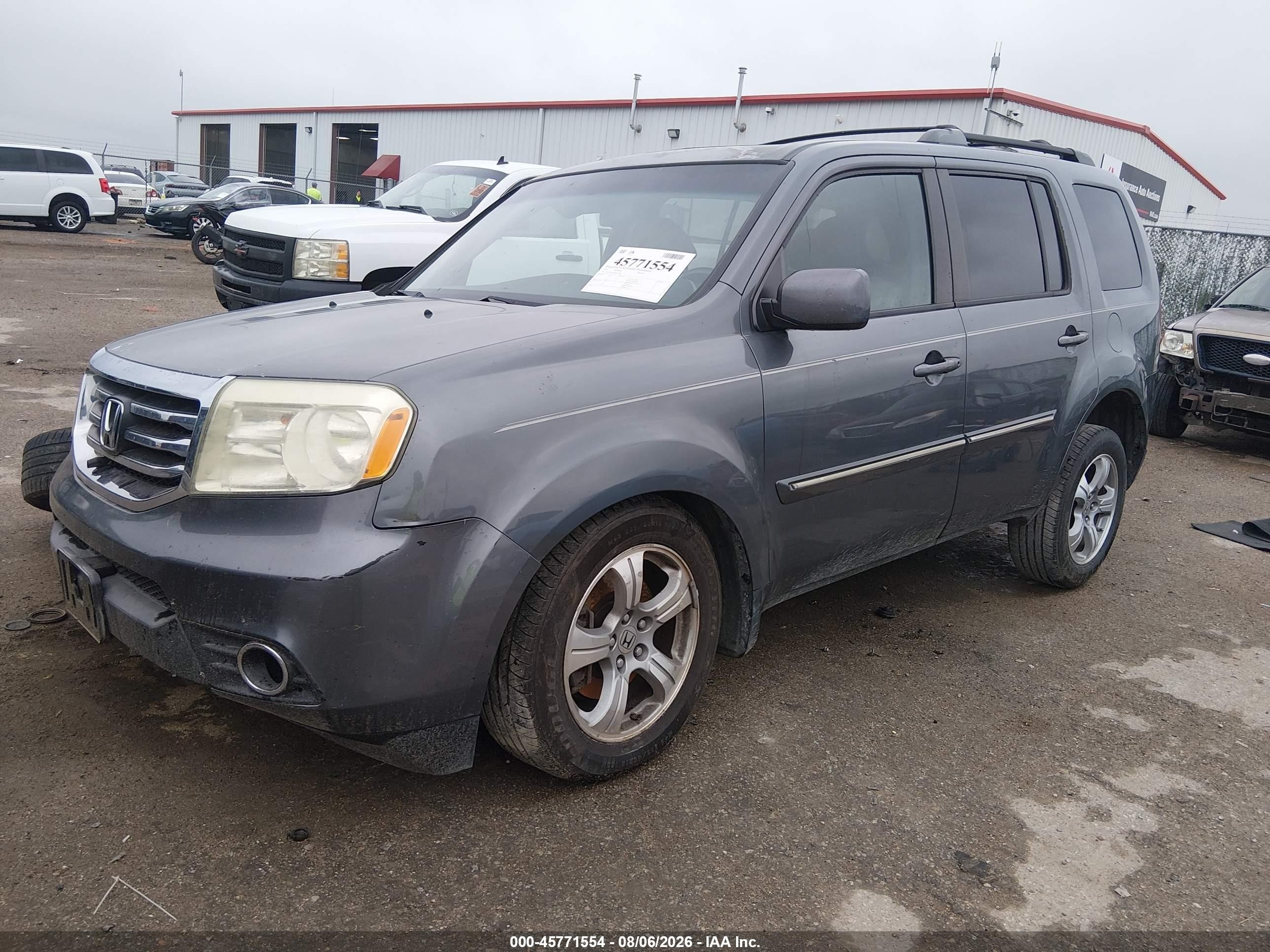 2013 Honda Pilot Ex-l Gray vin: 5FNYF3H54DB031276
