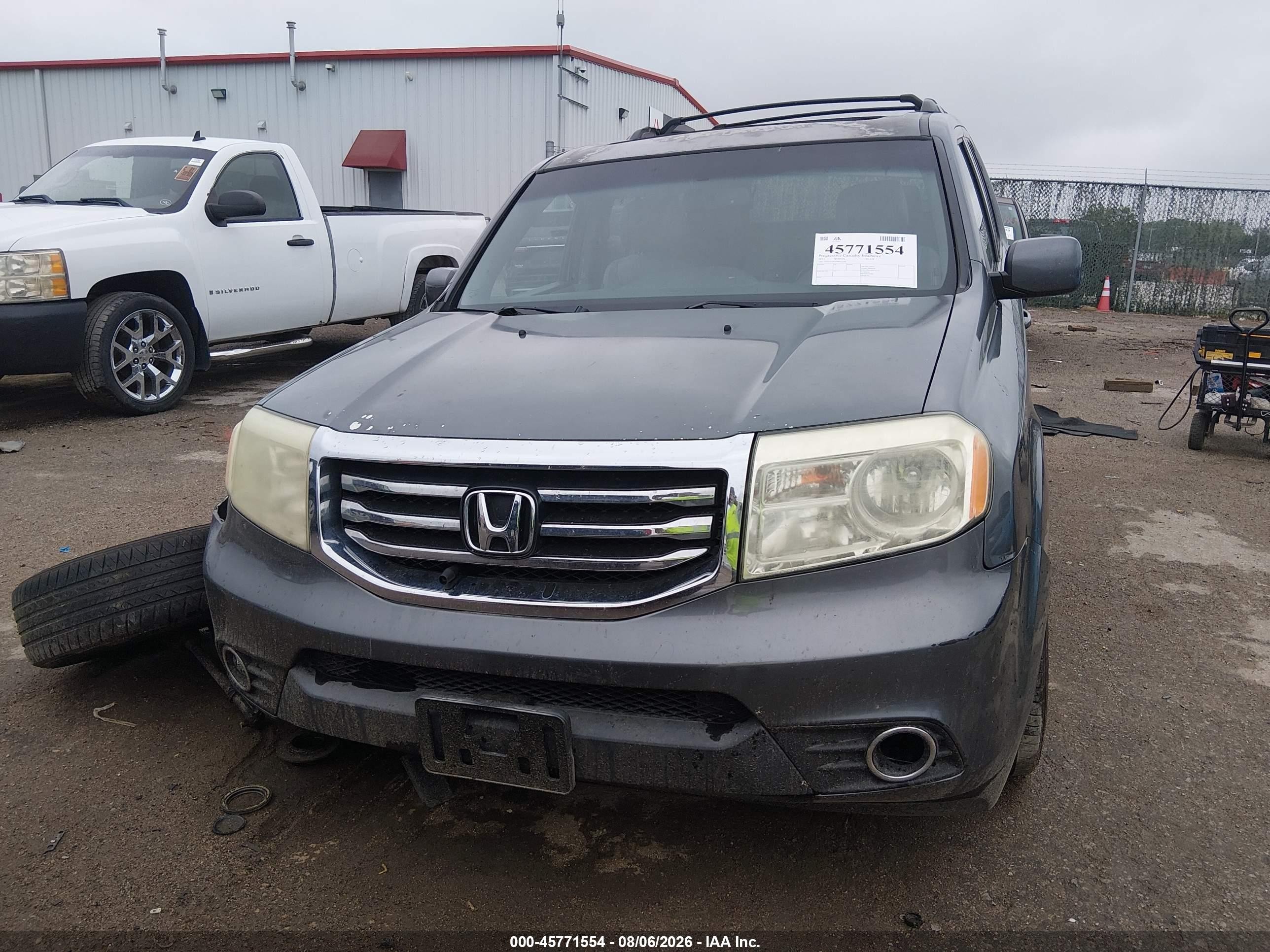 2013 Honda Pilot Ex-l Gray vin: 5FNYF3H54DB031276