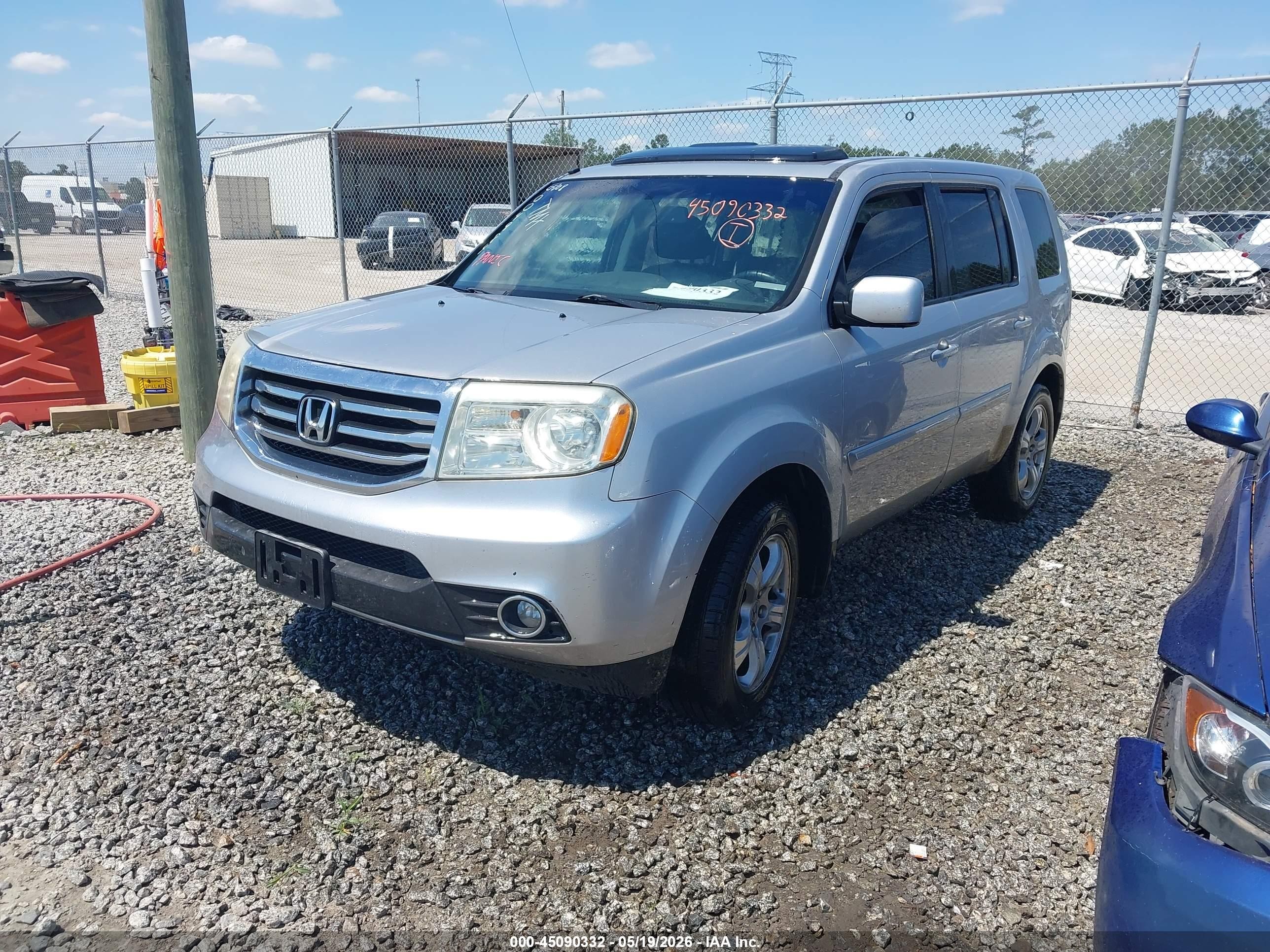 2014 Honda Pilot Ex-l Silver vin: 5FNYF3H54EB004984