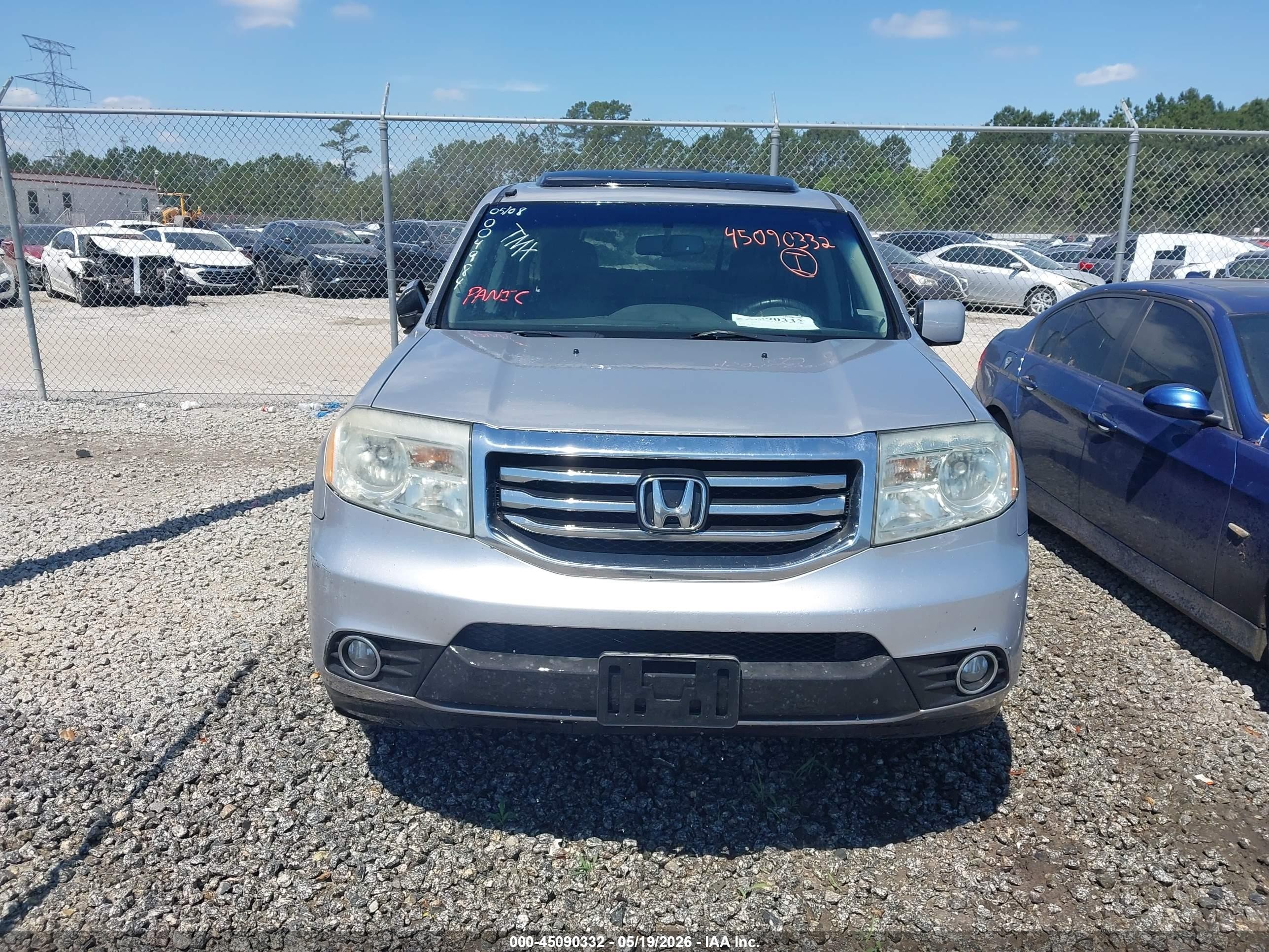 2014 Honda Pilot Ex-l Silver vin: 5FNYF3H54EB004984