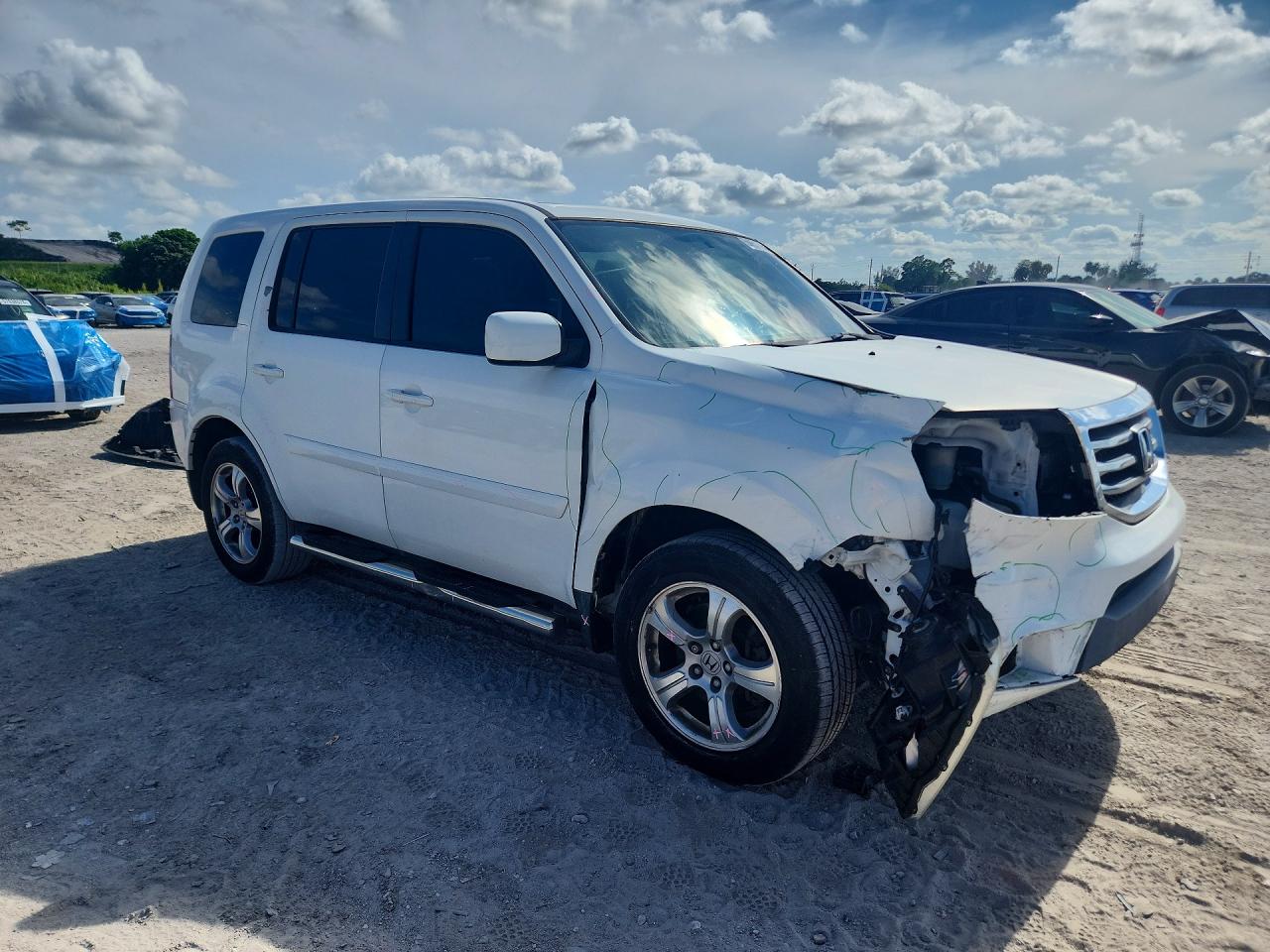 2014 Honda Pilot Exl White vin: 5FNYF3H54EB020182