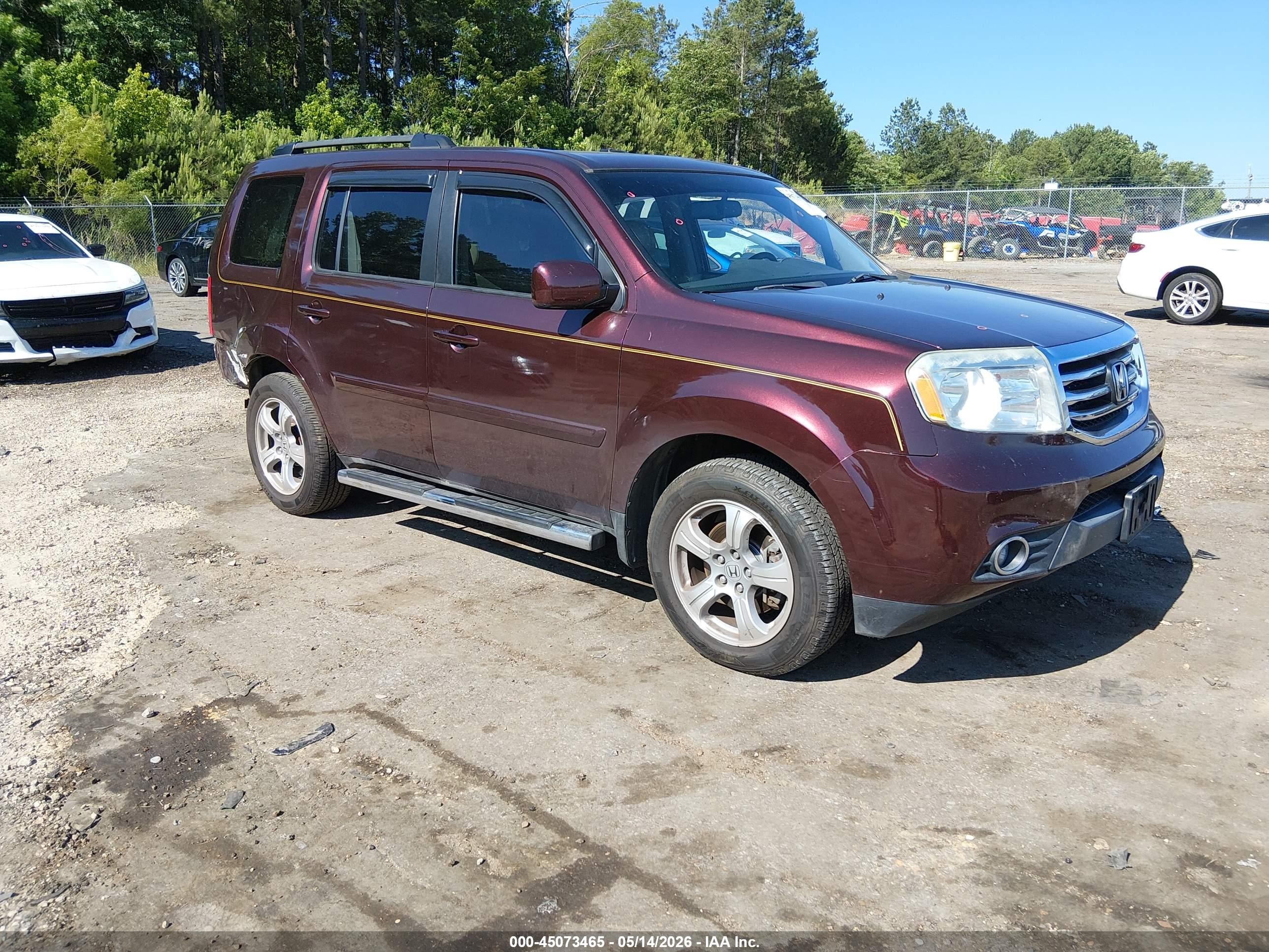 2015 Honda Pilot Ex-l Темно-бордовый vin: 5FNYF3H54FB006512