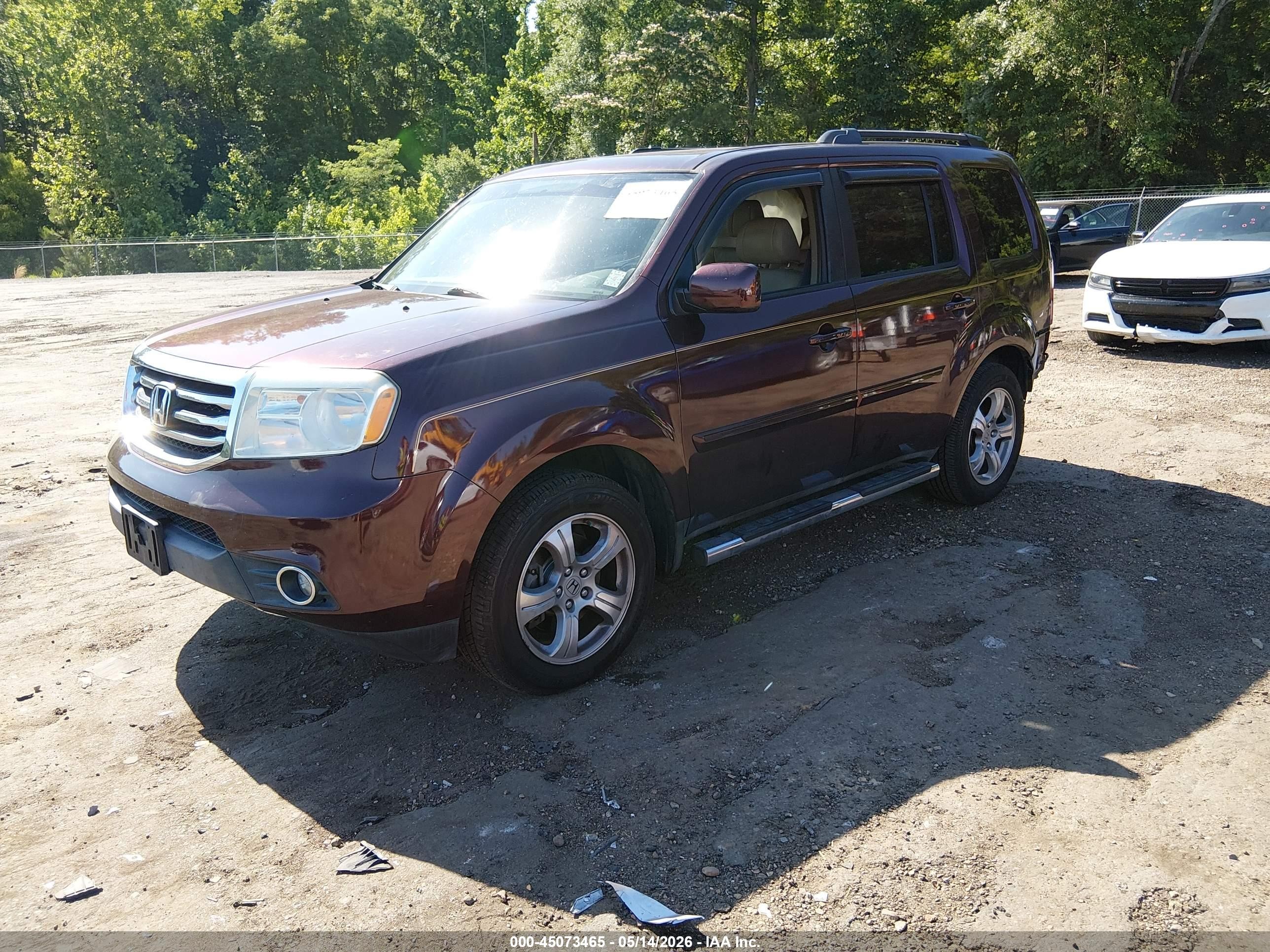 2015 Honda Pilot Ex-l Темно-бордовый vin: 5FNYF3H54FB006512