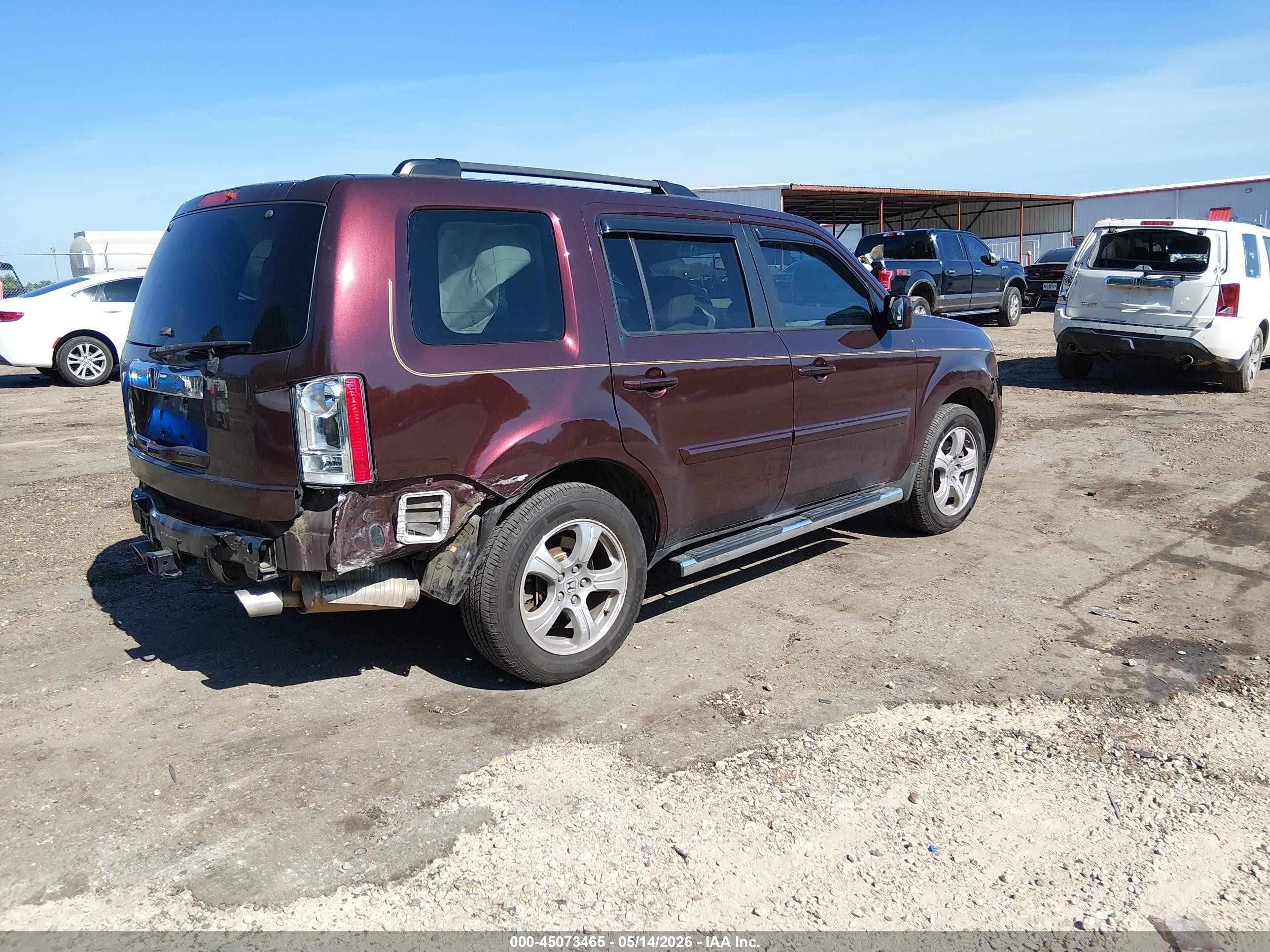 2015 Honda Pilot Ex-l Темно-бордовый vin: 5FNYF3H54FB006512