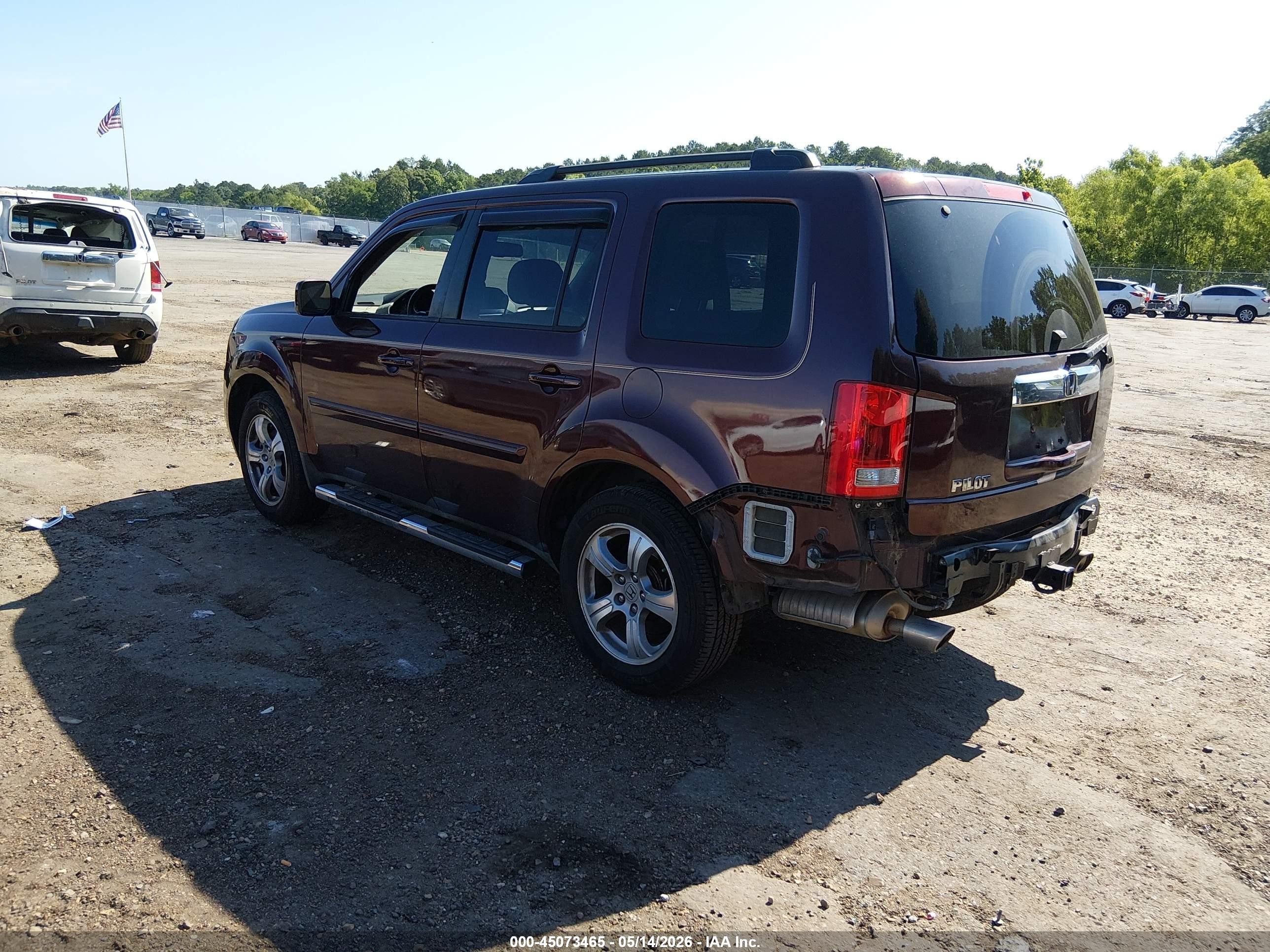 2015 Honda Pilot Ex-l Темно-бордовый vin: 5FNYF3H54FB006512