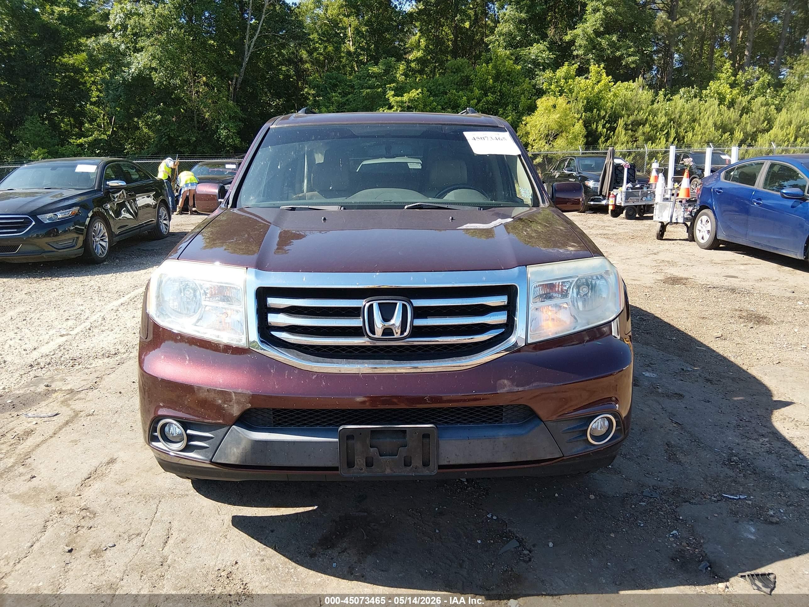 2015 Honda Pilot Ex-l Темно-бордовый vin: 5FNYF3H54FB006512