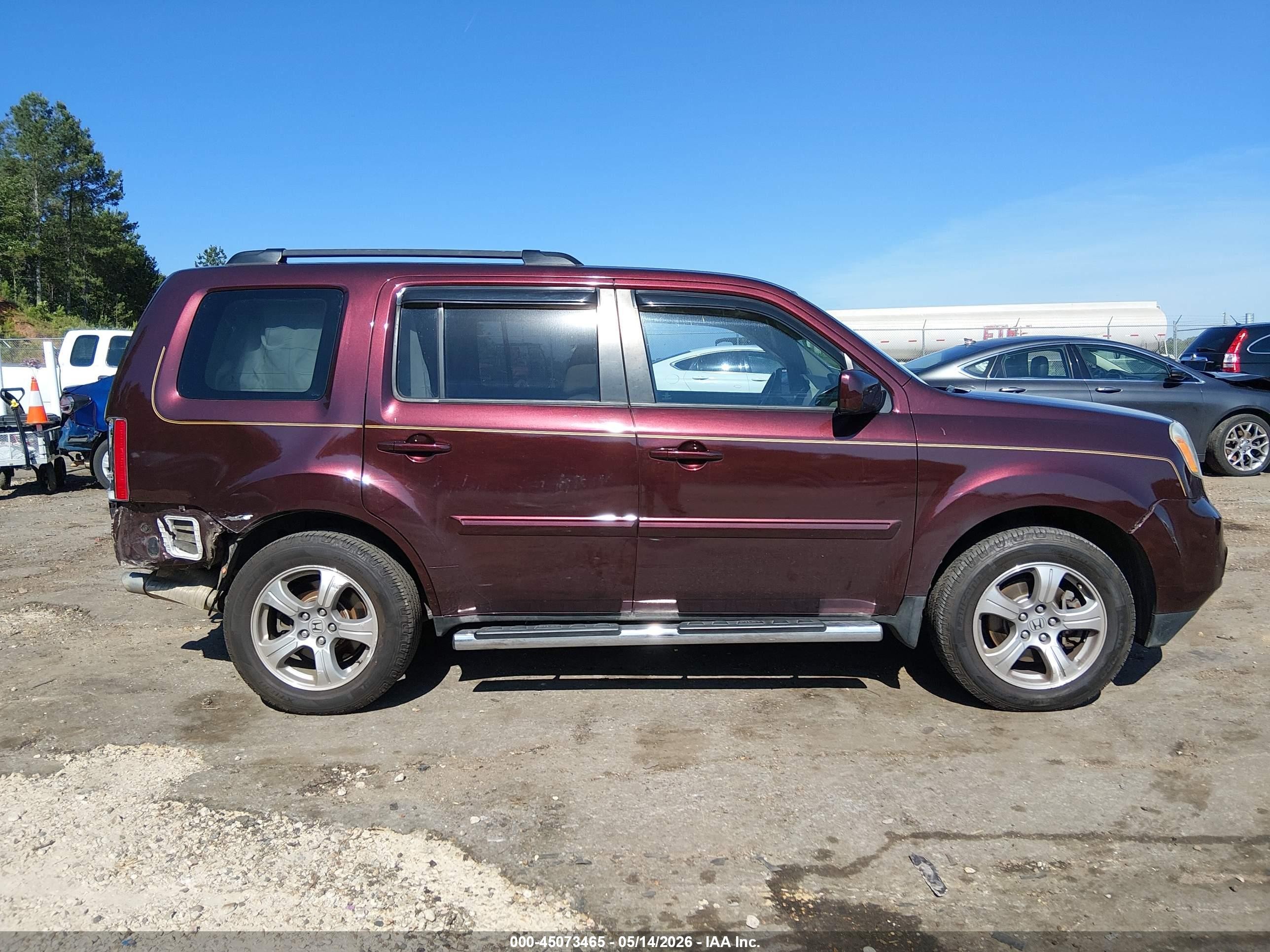 2015 Honda Pilot Ex-l Темно-бордовый vin: 5FNYF3H54FB006512