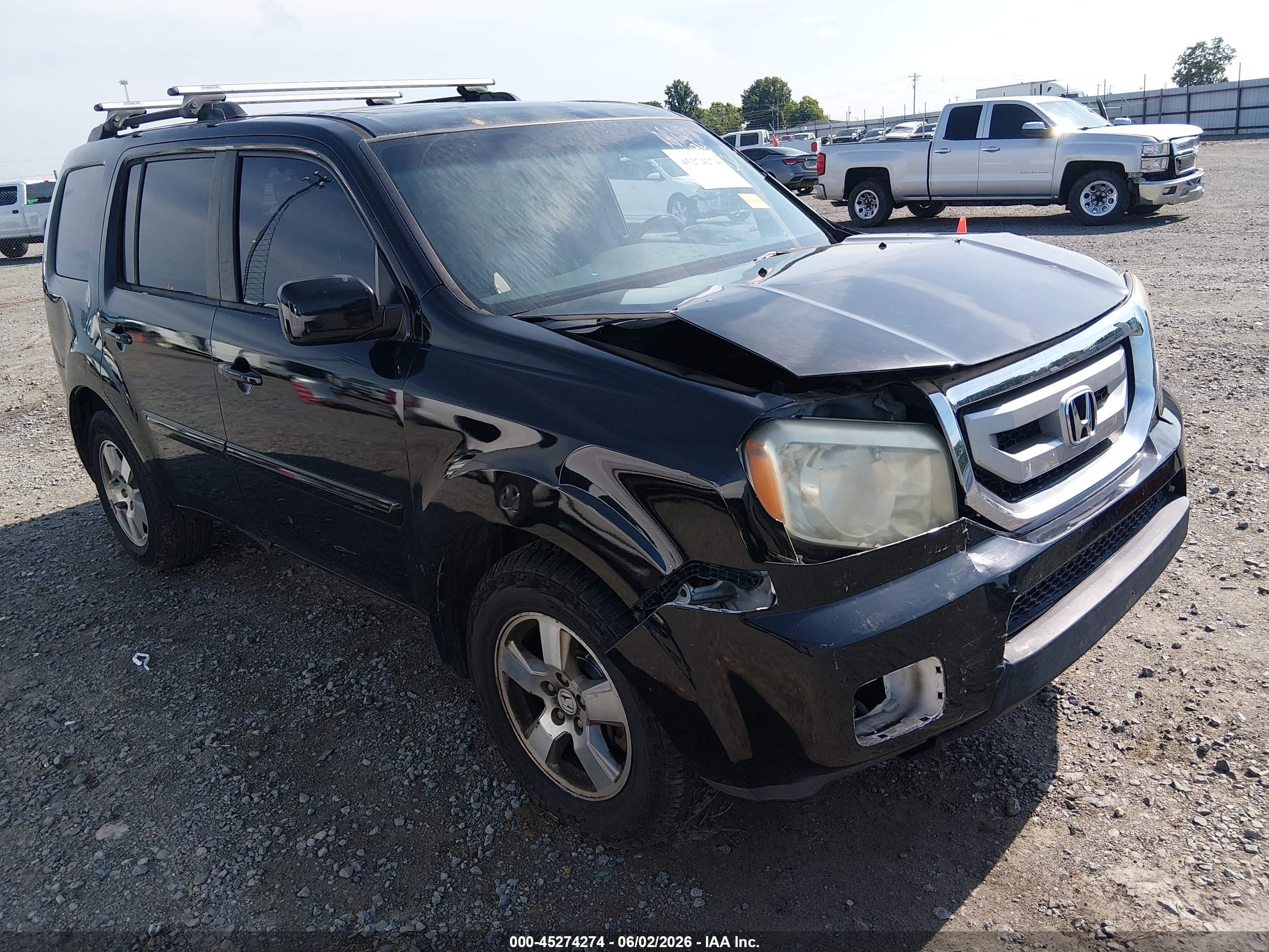 2010 Honda Pilot Ex-l Black vin: 5FNYF3H55AB002512