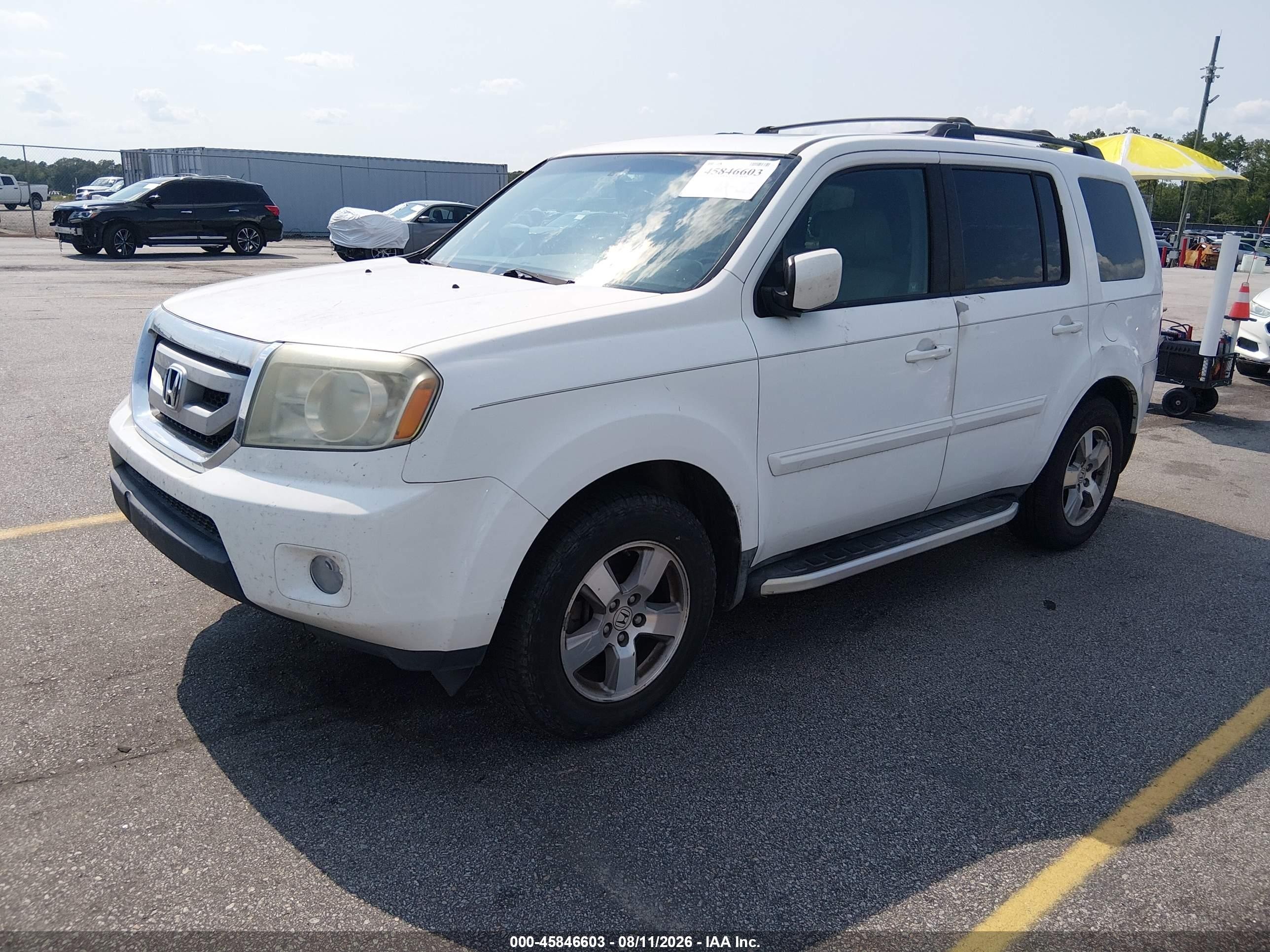 2010 Honda Pilot Ex-l Белый vin: 5FNYF3H55AB015616