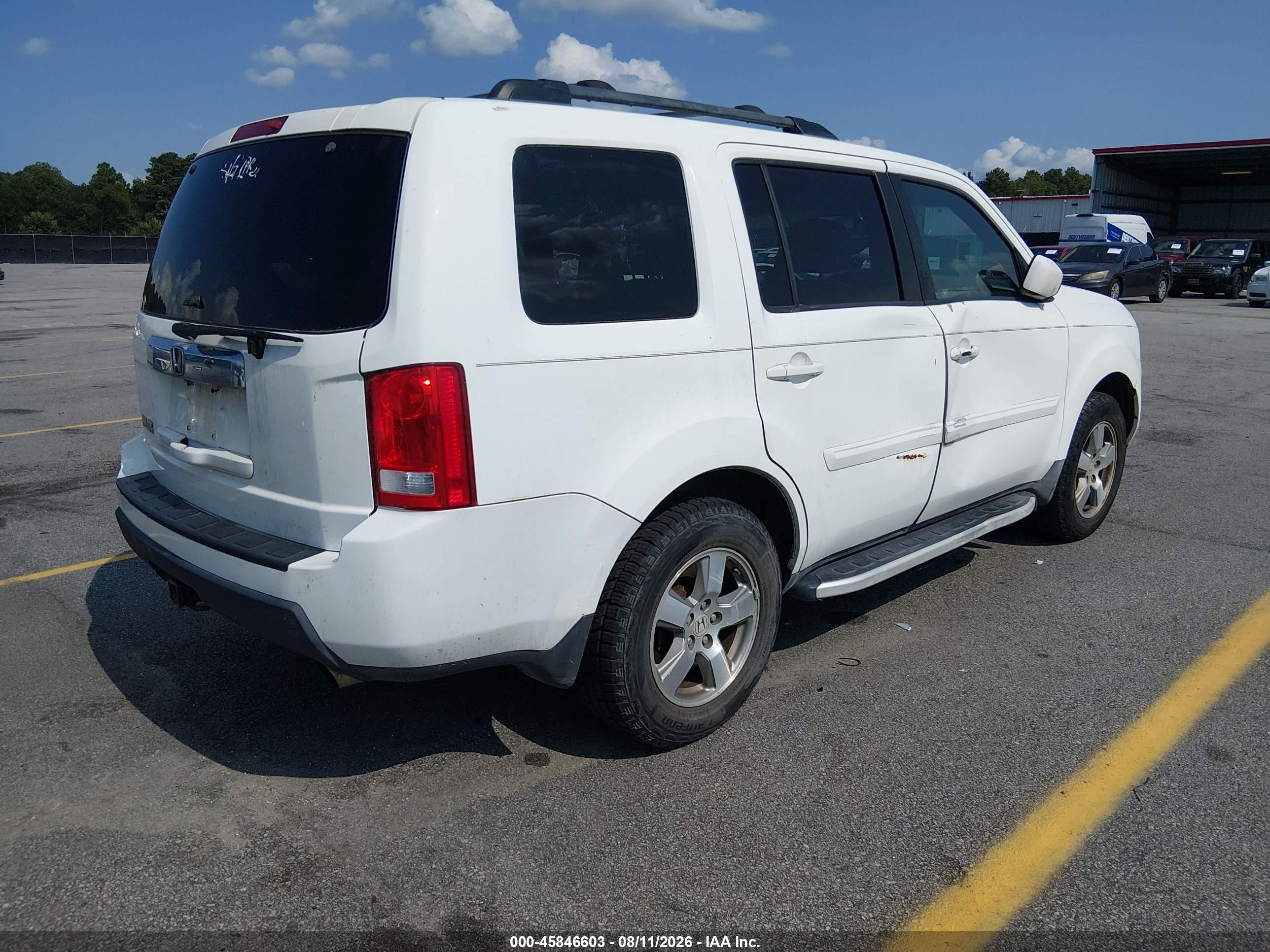 2010 Honda Pilot Ex-l Белый vin: 5FNYF3H55AB015616