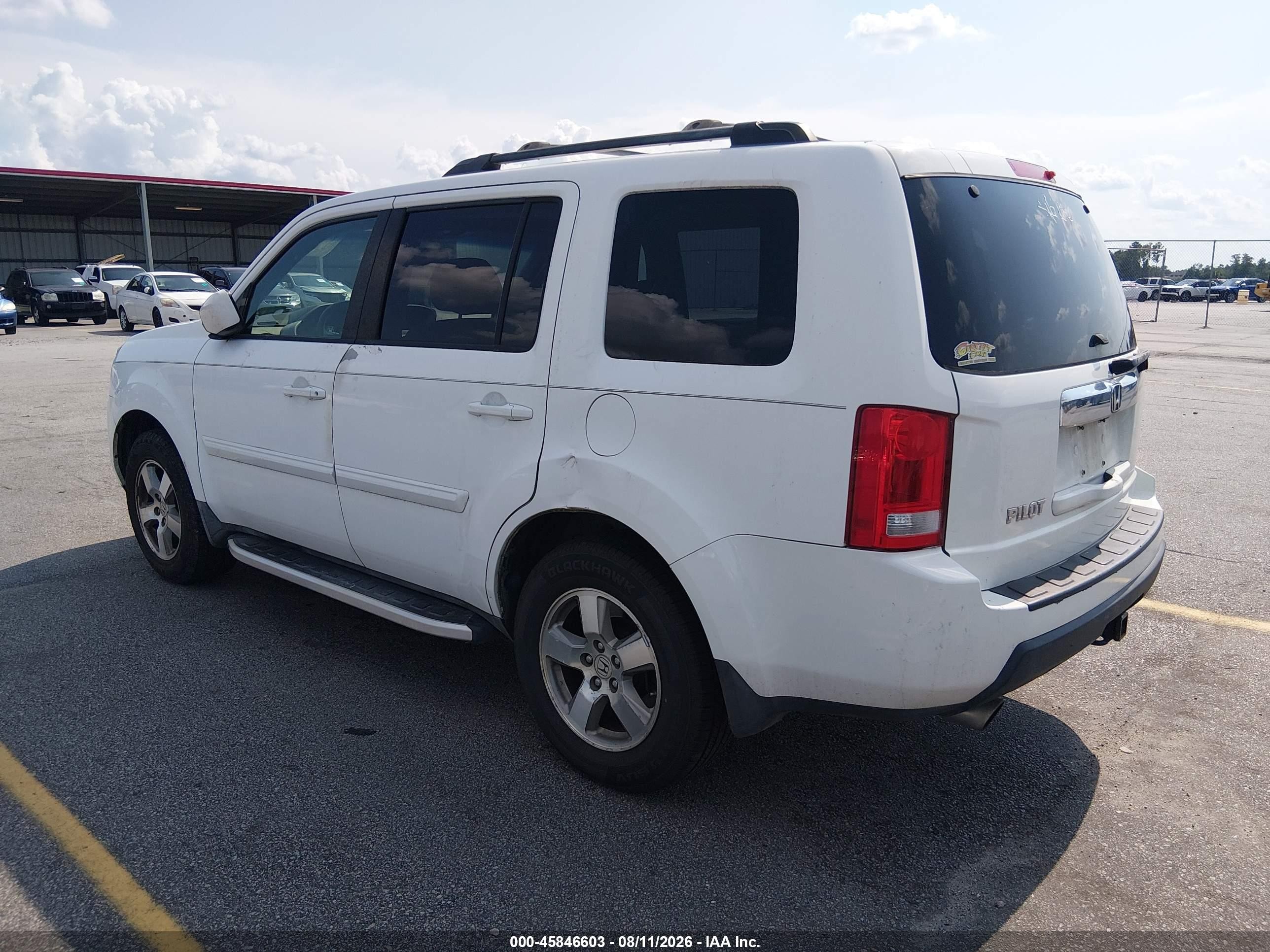 2010 Honda Pilot Ex-l Белый vin: 5FNYF3H55AB015616