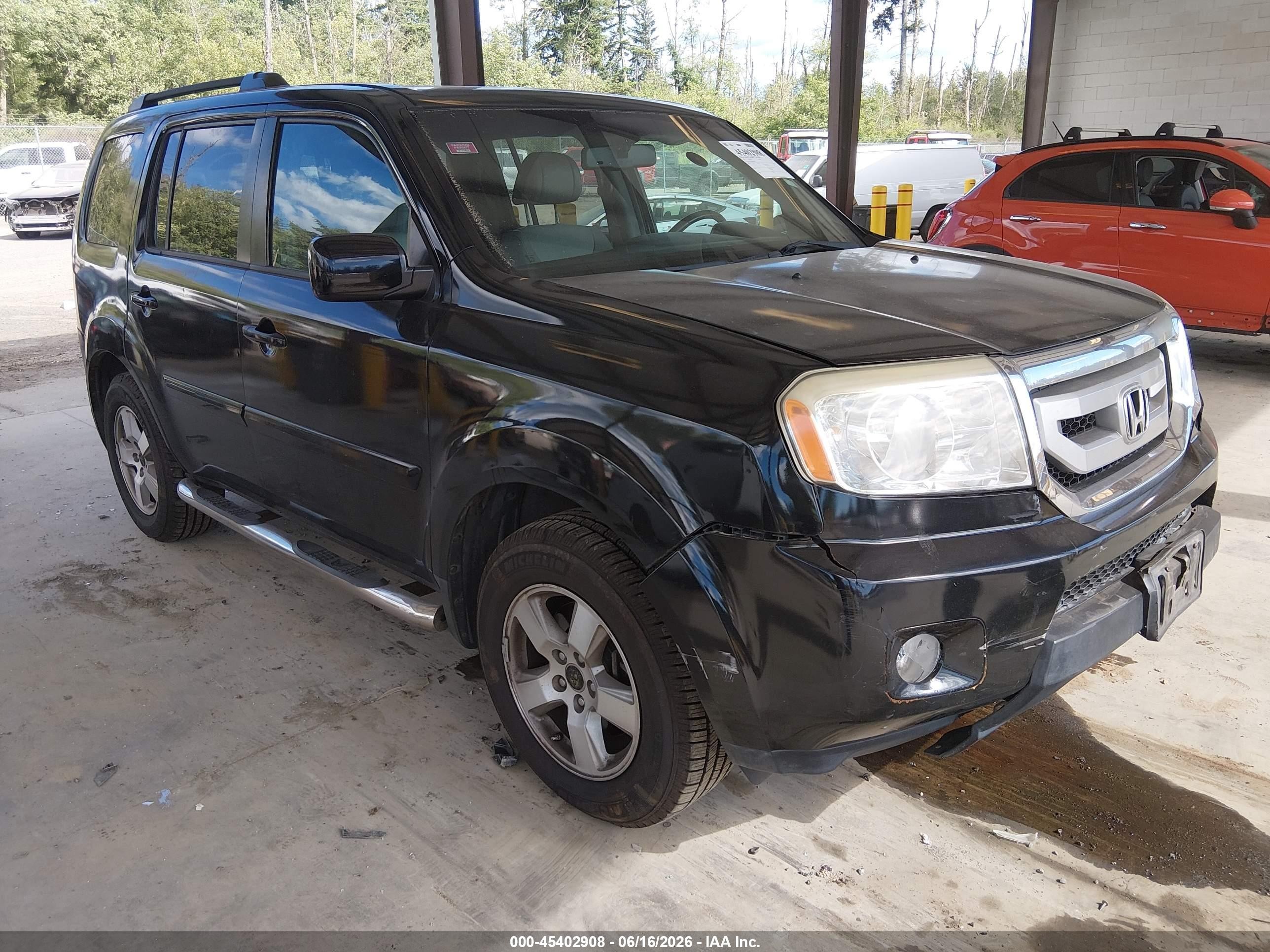 2011 Honda Pilot Ex-l Black vin: 5FNYF3H55BB040498