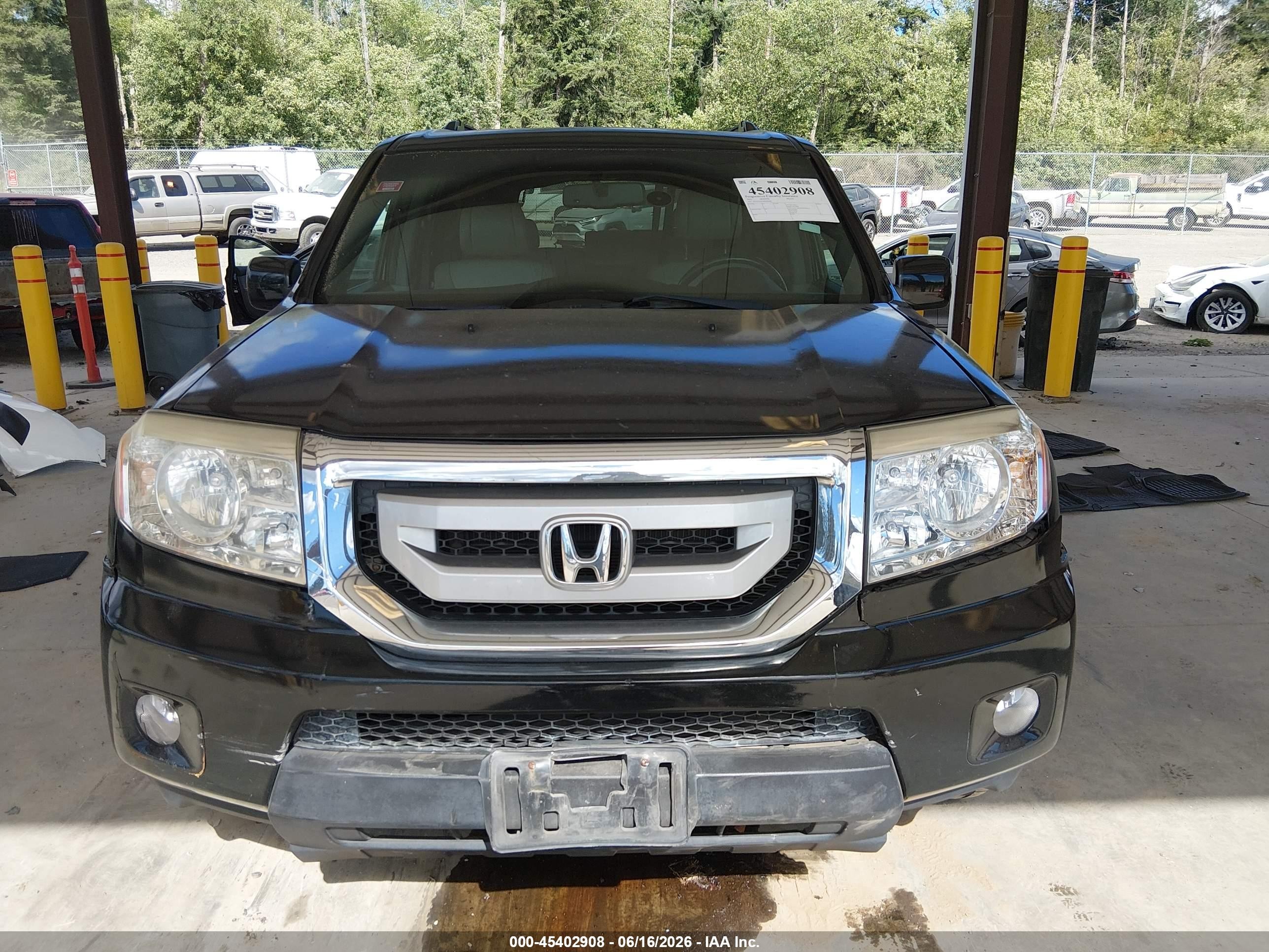 2011 Honda Pilot Ex-l Black vin: 5FNYF3H55BB040498