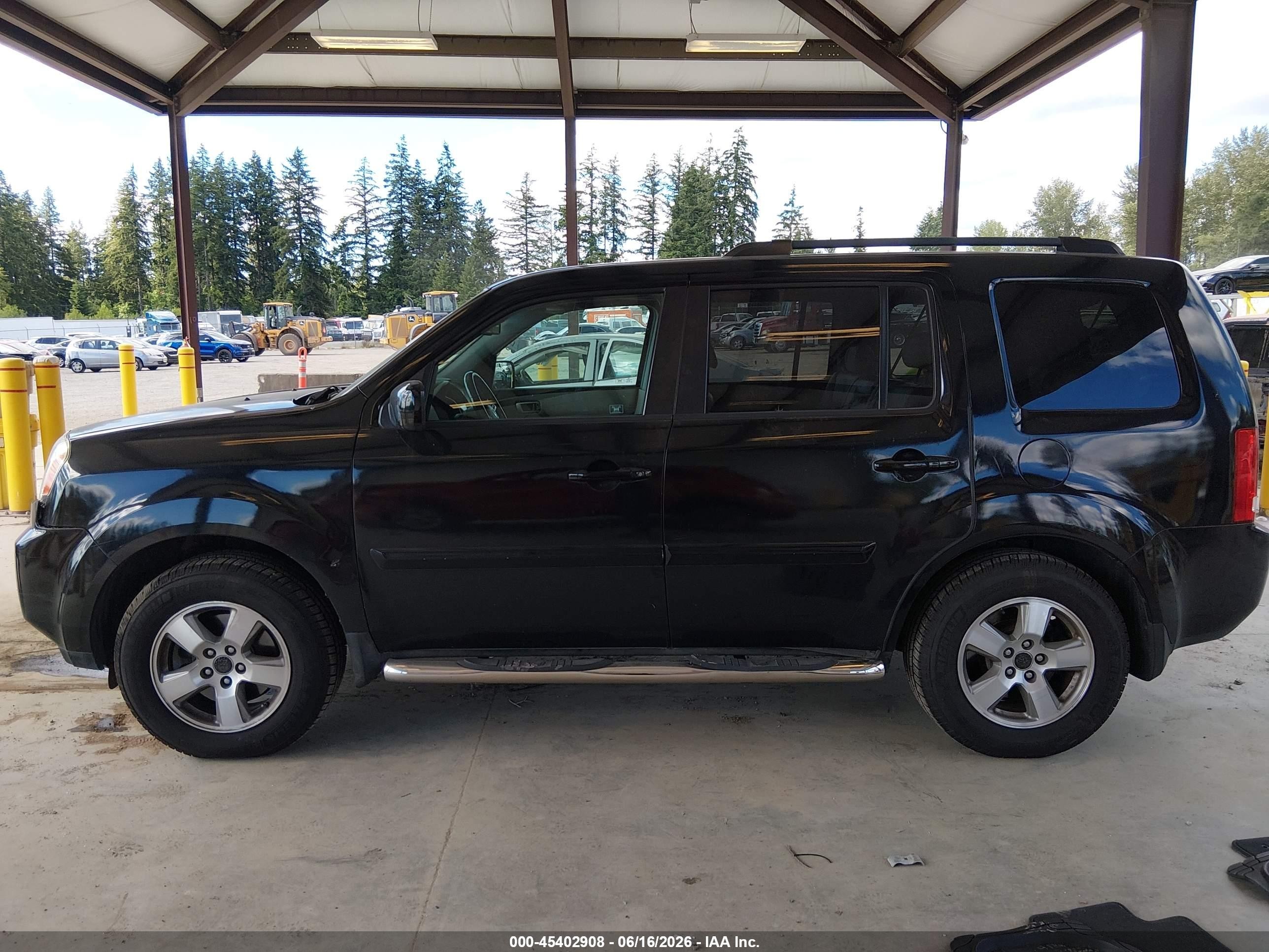 2011 Honda Pilot Ex-l Black vin: 5FNYF3H55BB040498
