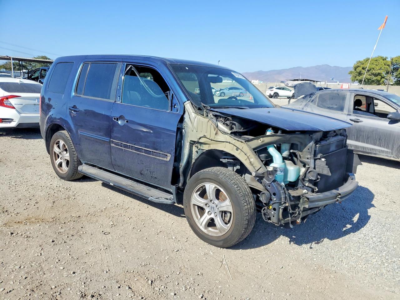 2012 Honda Pilot Exl Blue vin: 5FNYF3H55CB005591