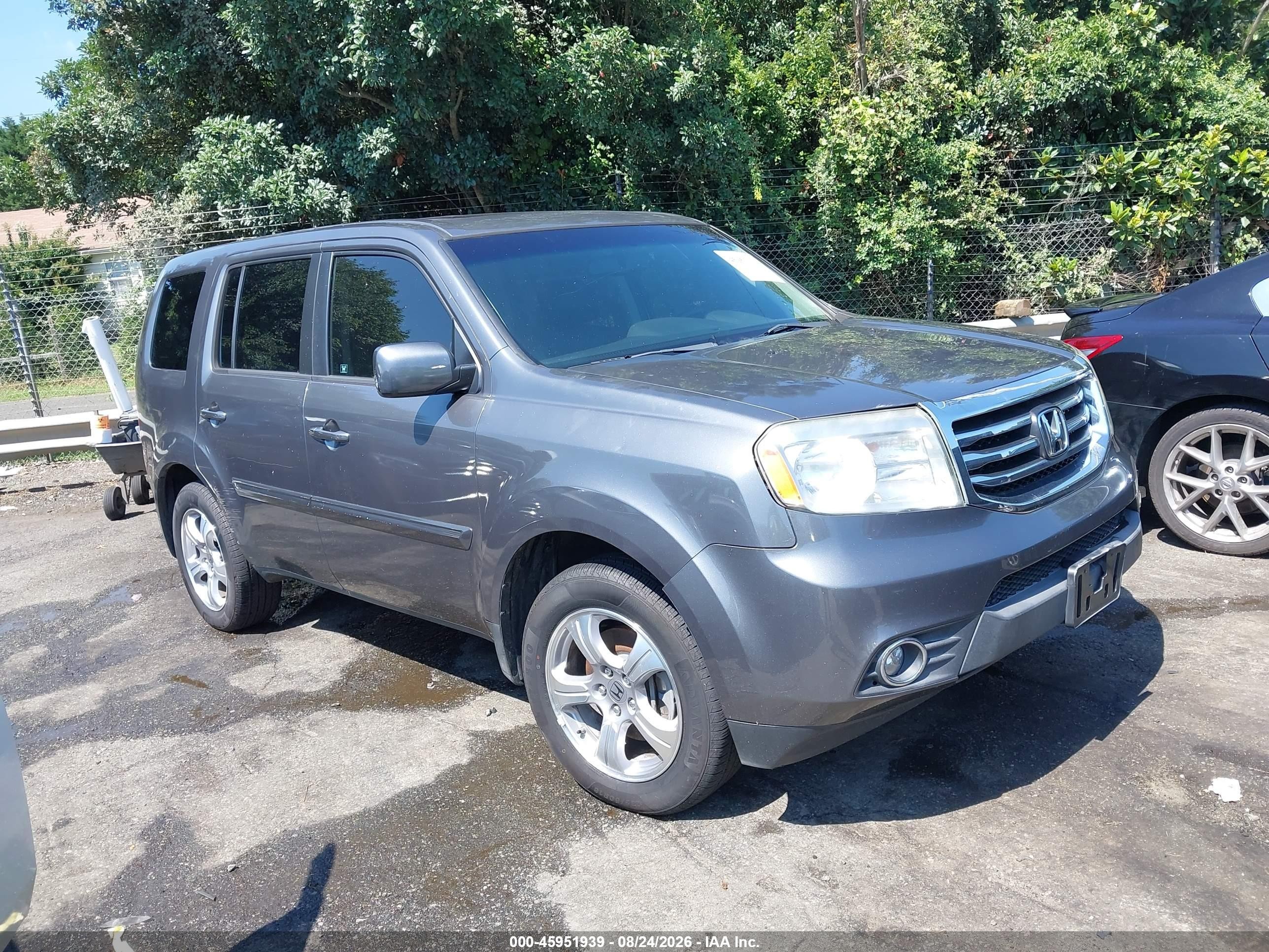 2012 Honda Pilot Ex-l Gray vin: 5FNYF3H55CB008927