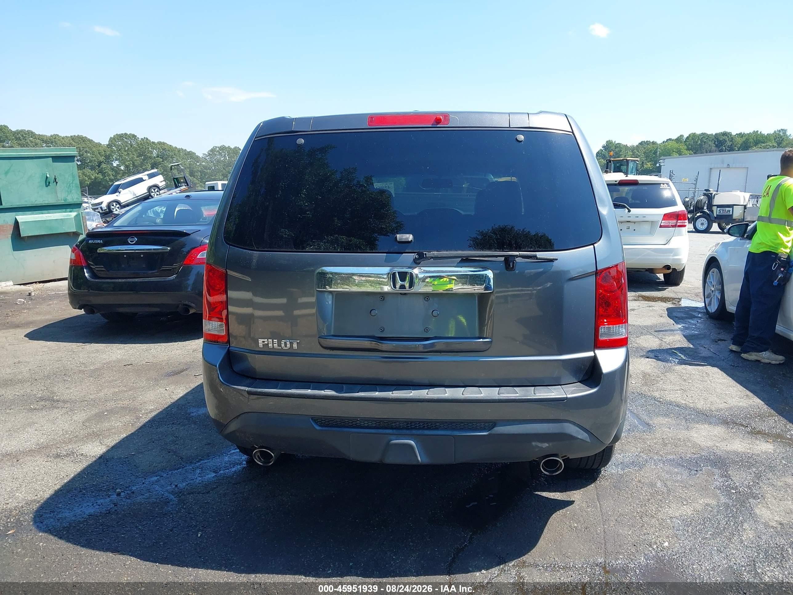 2012 Honda Pilot Ex-l Gray vin: 5FNYF3H55CB008927
