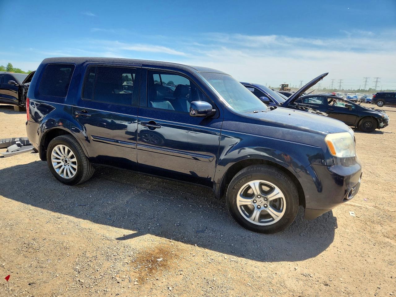 2012 Honda Pilot Exl Blue vin: 5FNYF3H55CB022231