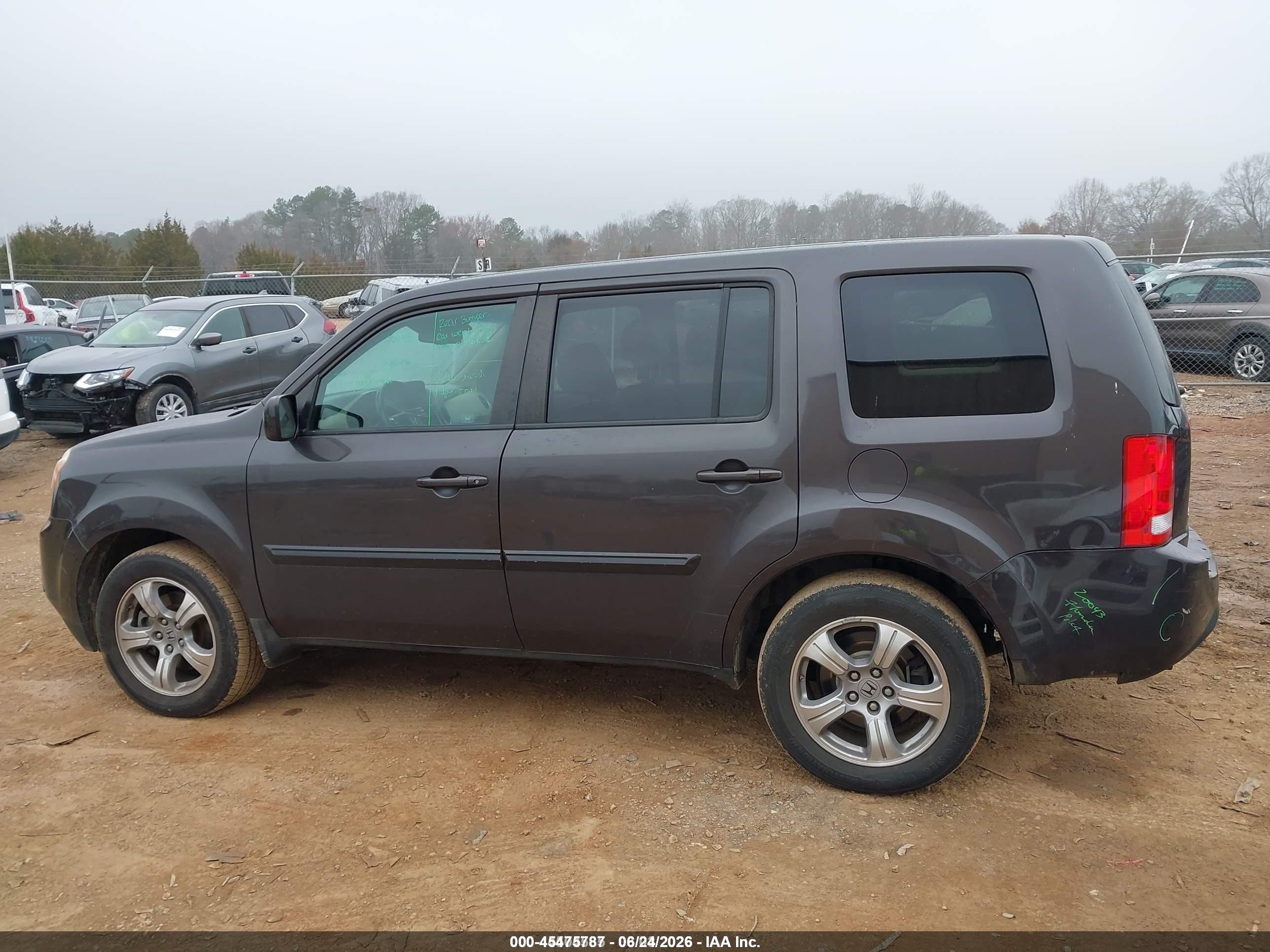 2012 Honda Pilot Ex-l Серый vin: 5FNYF3H55CB025517