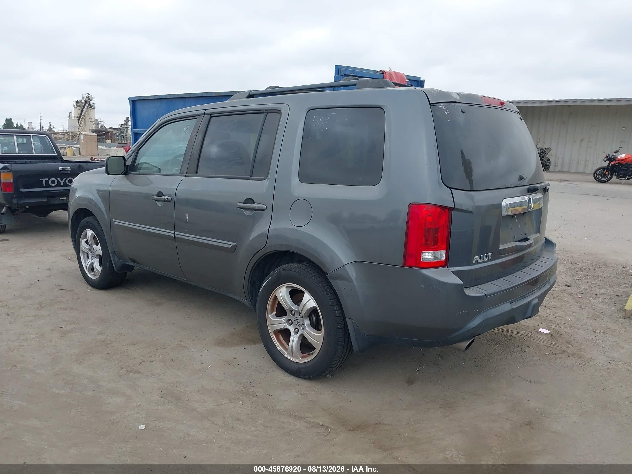 2012 Honda Pilot Ex-l Gray vin: 5FNYF3H55CB038445