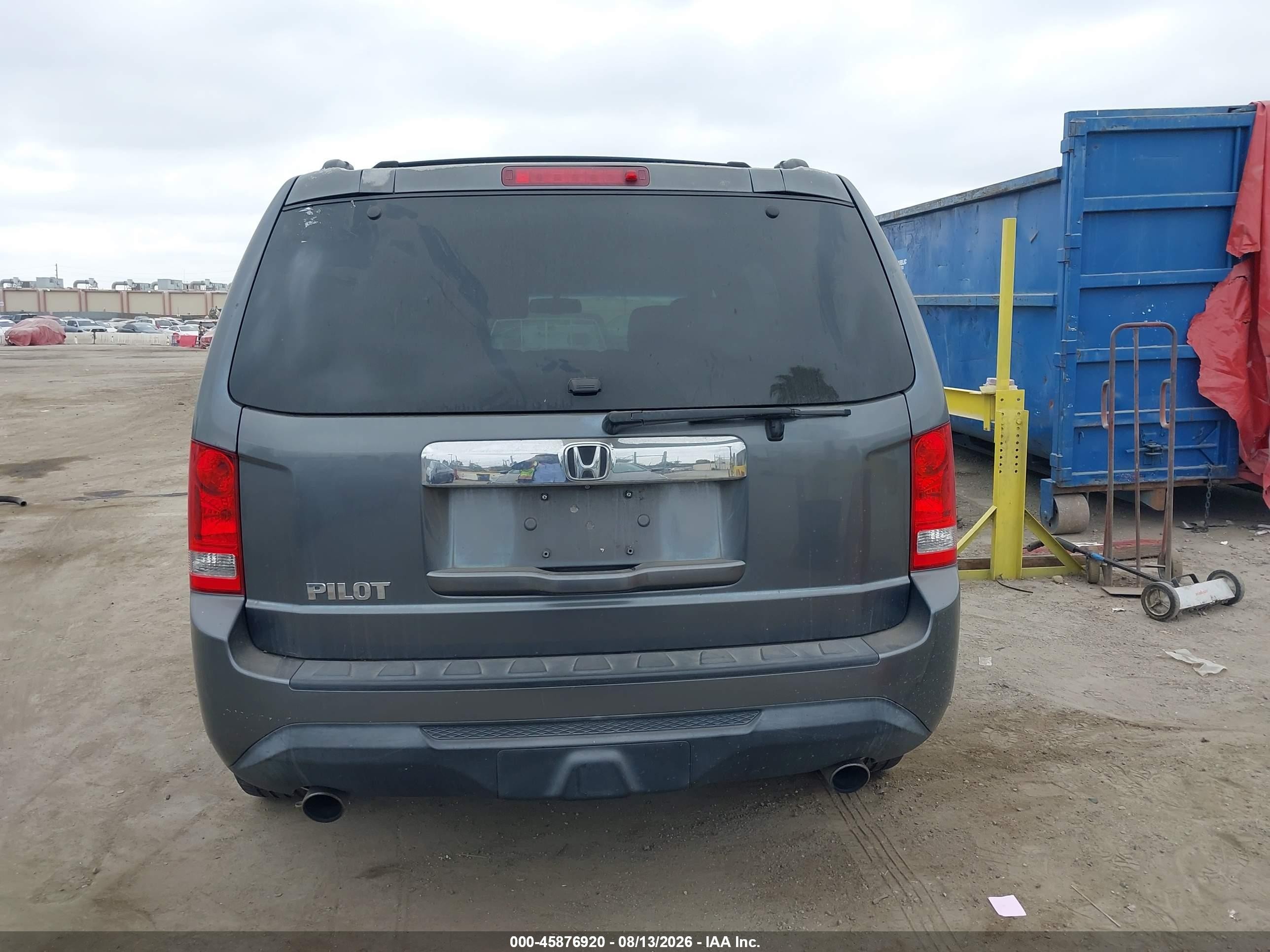 2012 Honda Pilot Ex-l Gray vin: 5FNYF3H55CB038445