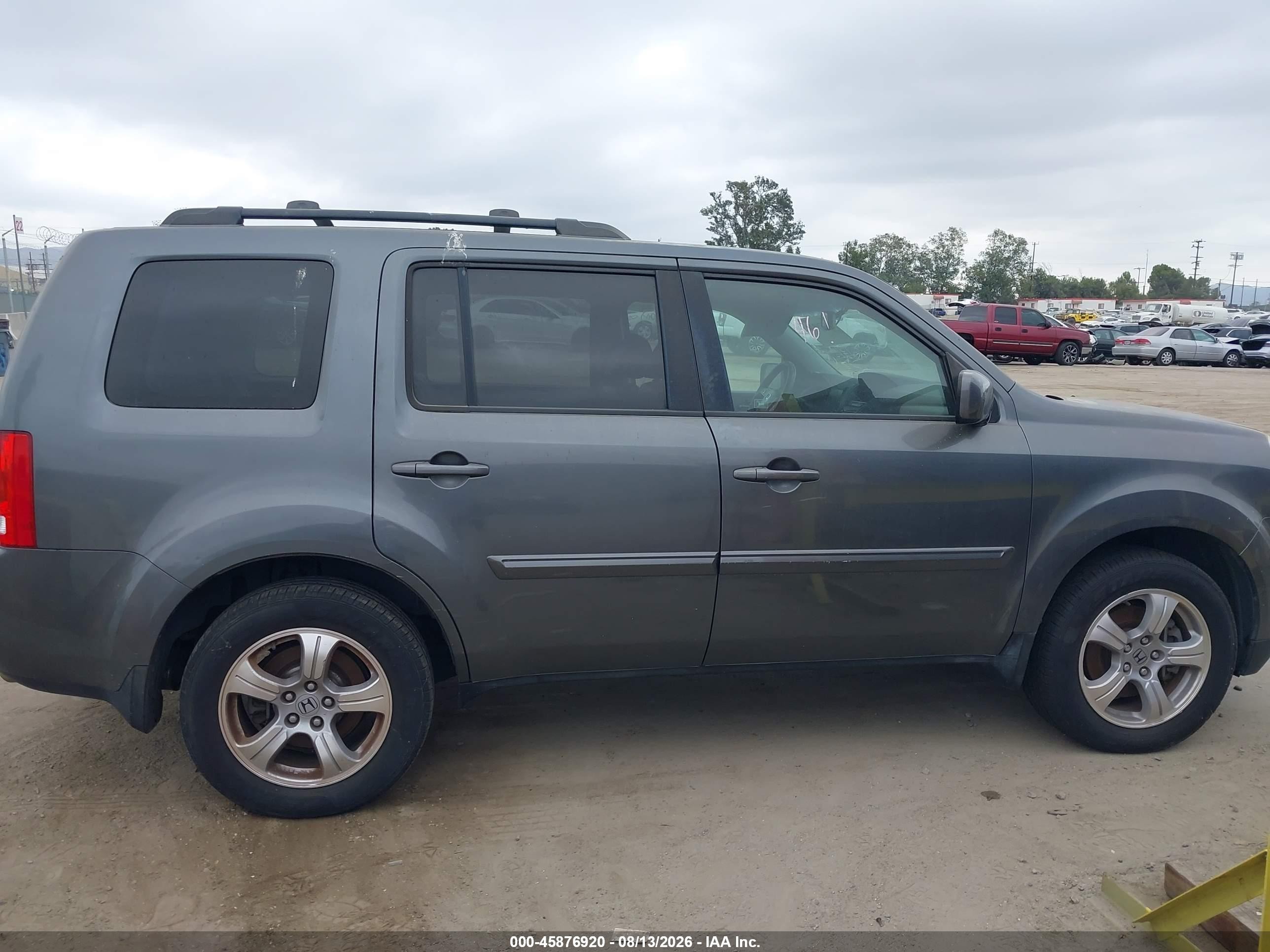 2012 Honda Pilot Ex-l Gray vin: 5FNYF3H55CB038445