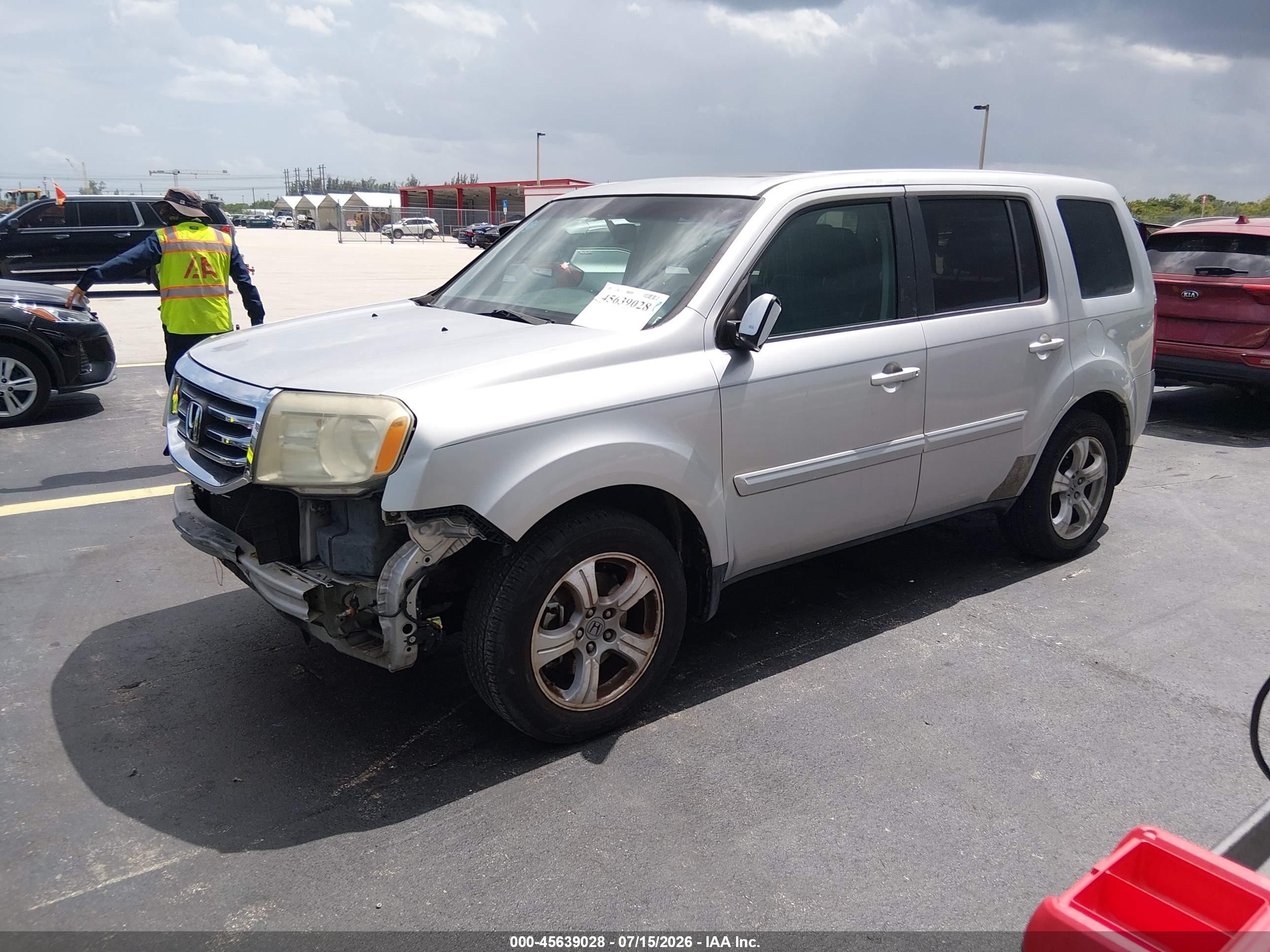 2013 Honda Pilot Ex-l Silver vin: 5FNYF3H55DB006158