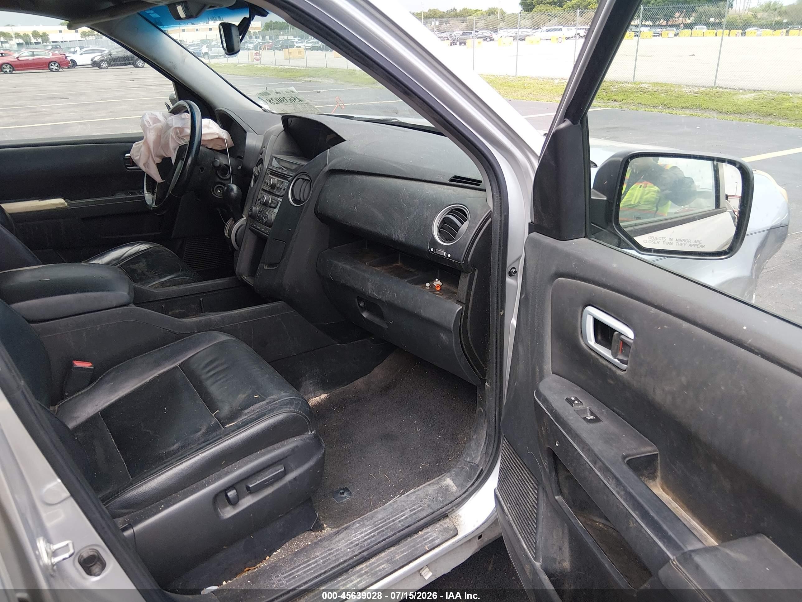 2013 Honda Pilot Ex-l Silver vin: 5FNYF3H55DB006158